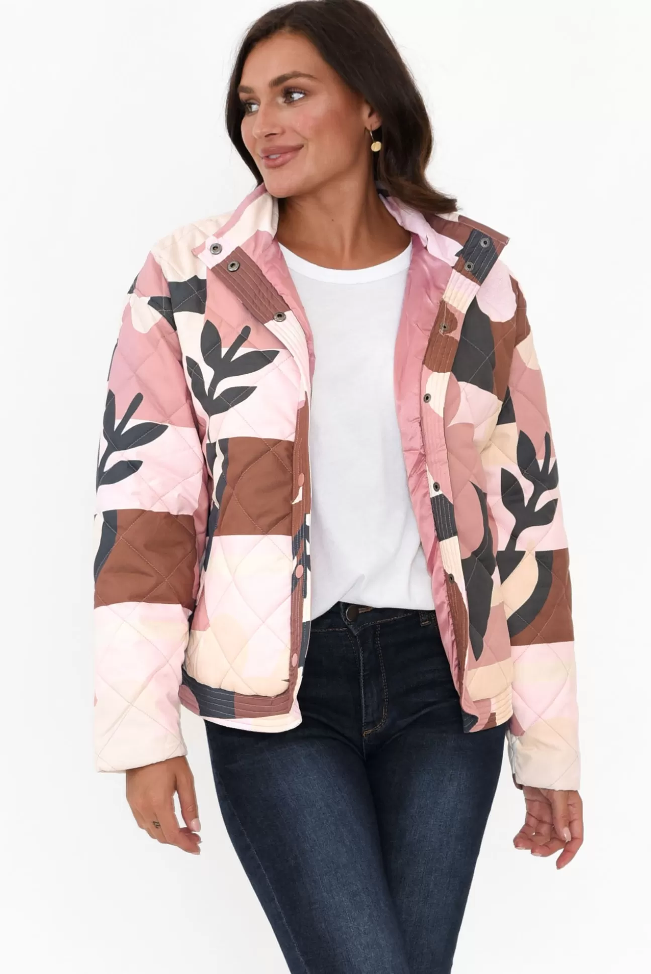 Elm Abstraction Beige Jacket Sale