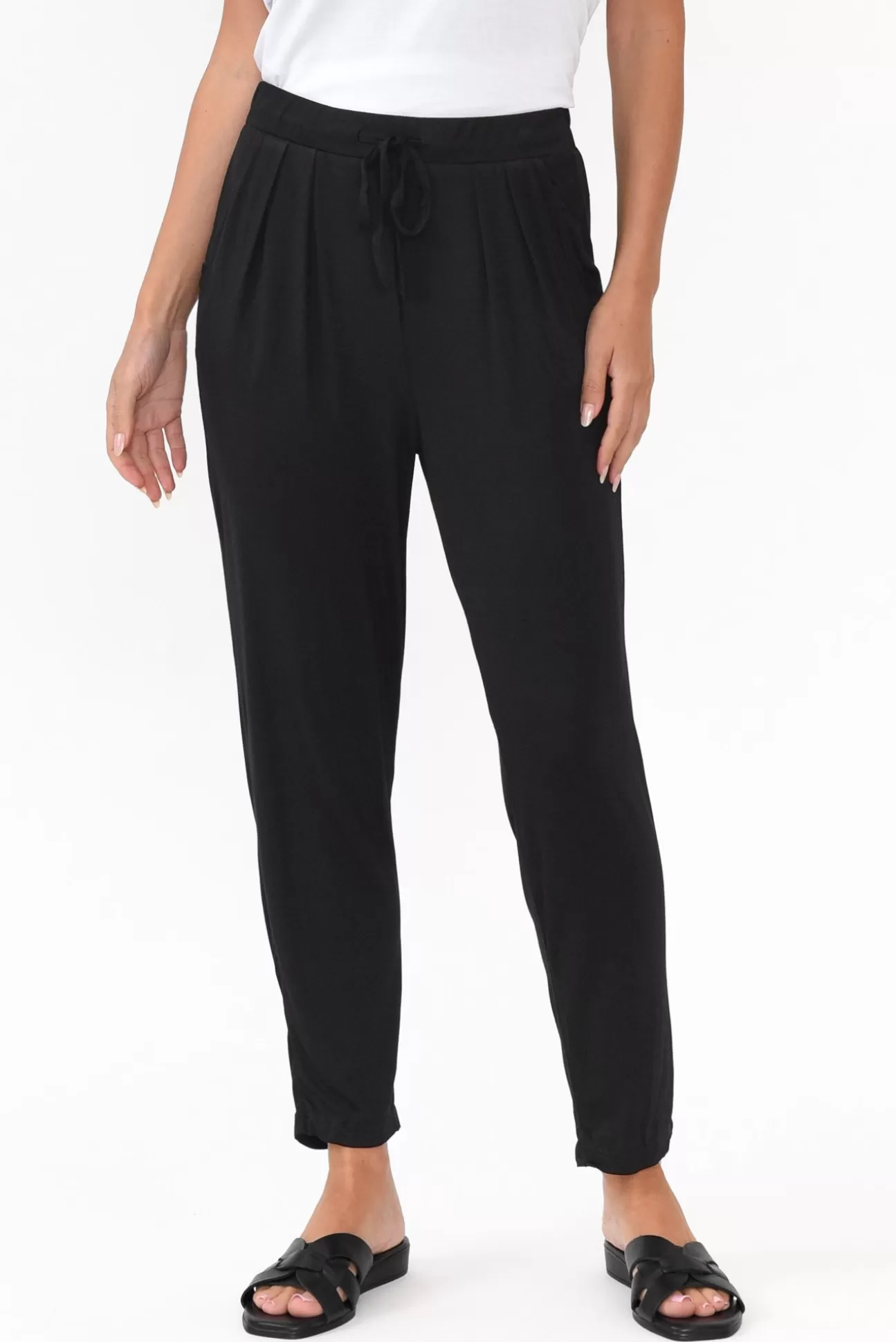 Willow Tree Alabama Black Modal Straight Leg Pant Best