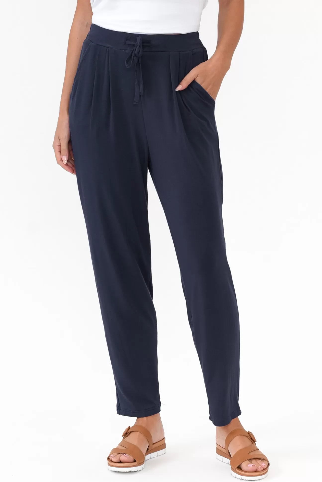 Willow Tree Alabama Navy Modal Straight Leg Pant Hot