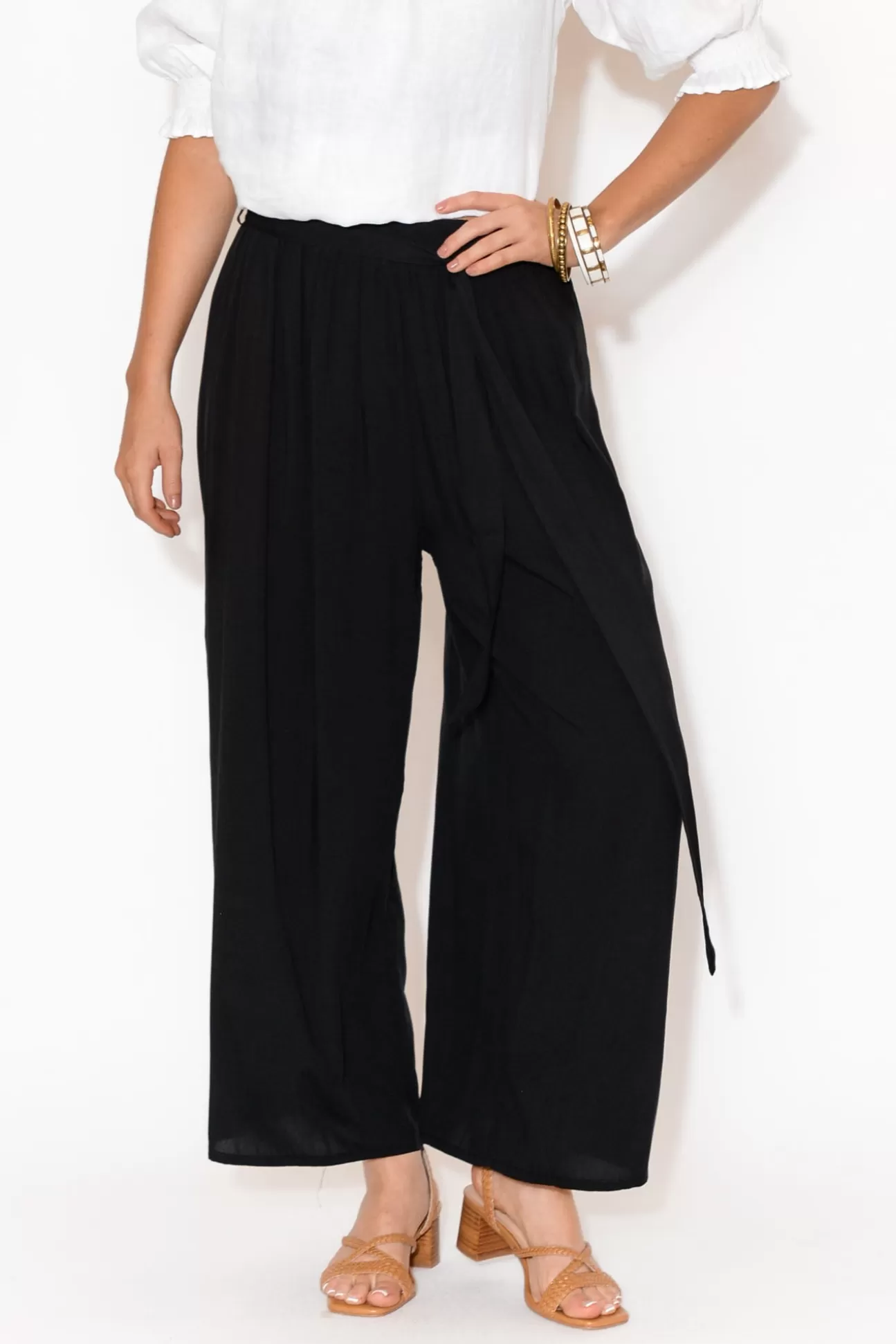 Slate the Label Amara Black Wide Leg Pant Fashion