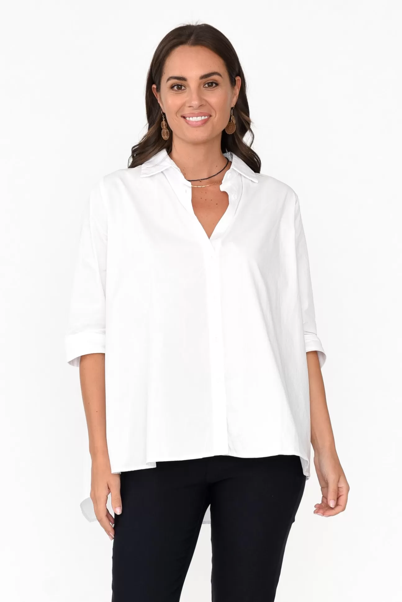 Circ The Label Arbor White Cotton Poplin Shirt Cheap