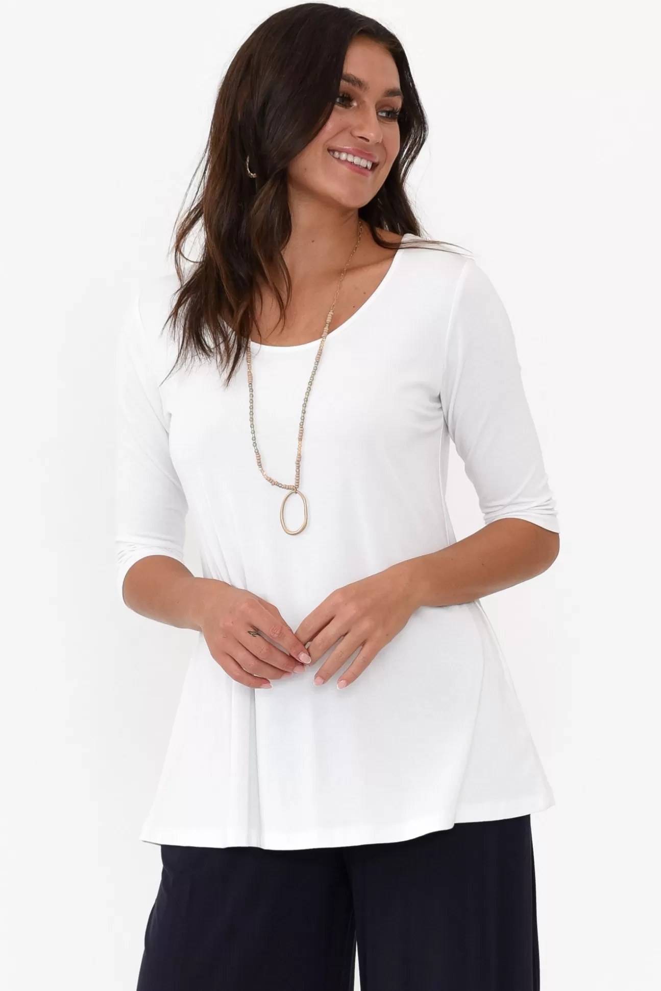 Lou Lou Aretha White Bamboo Top Best Sale