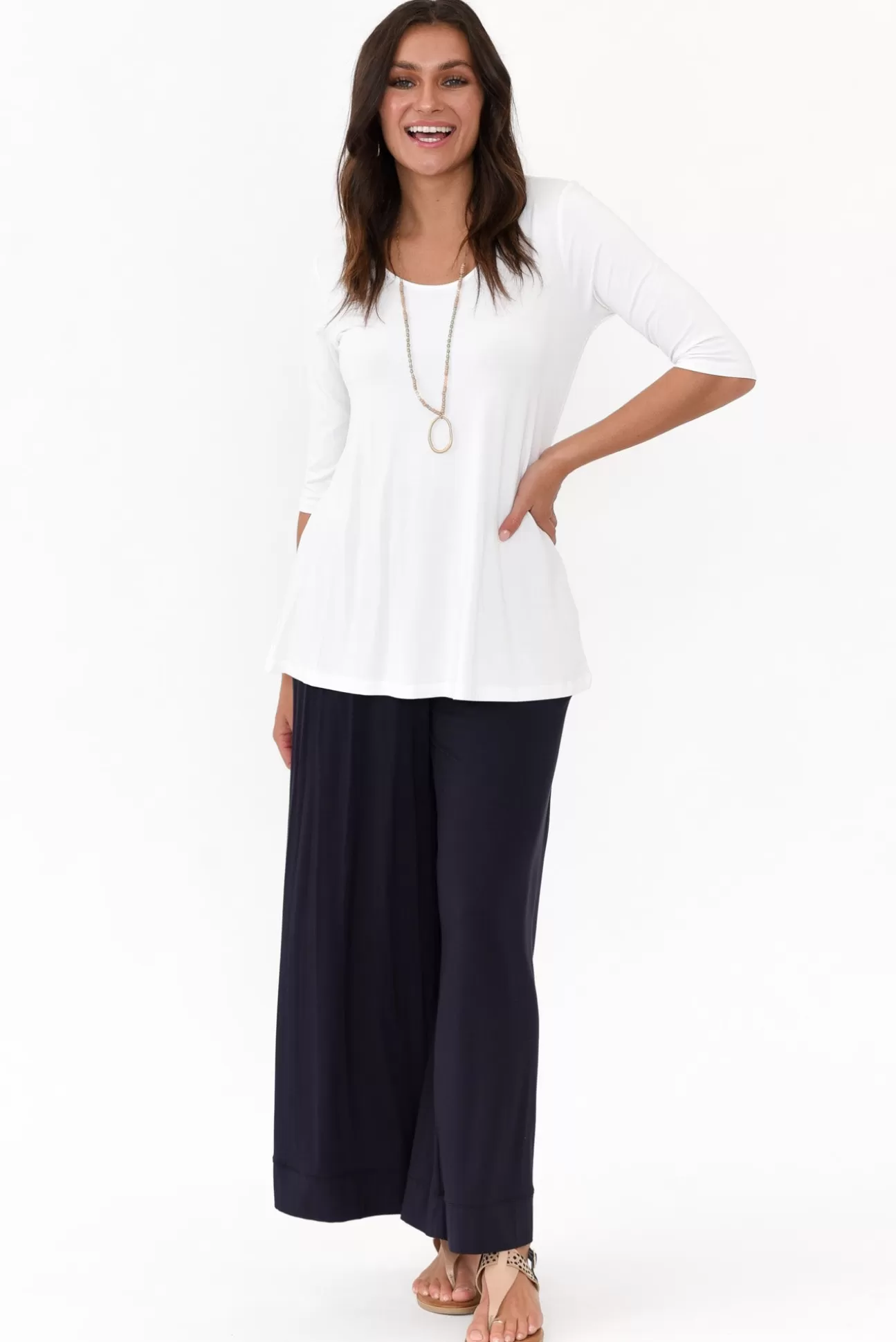 Lou Lou Aretha White Bamboo Top Best Sale