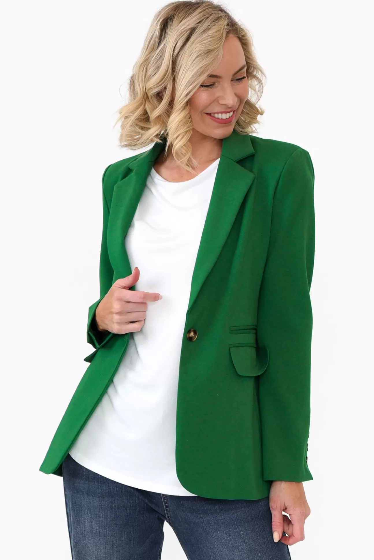 365 Days Audra Emerald Fitted Stretch Blazer Online