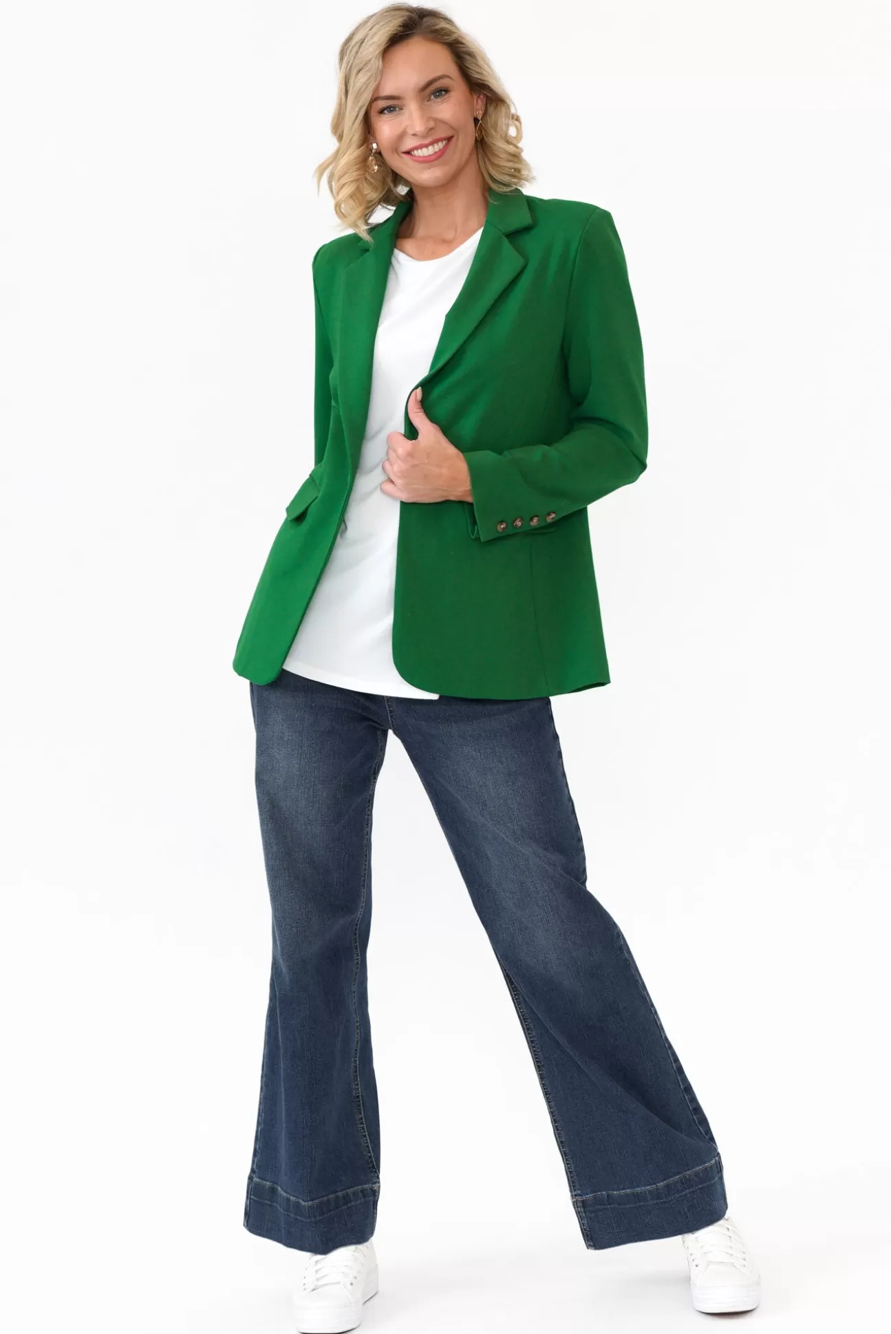 365 Days Audra Emerald Fitted Stretch Blazer Online