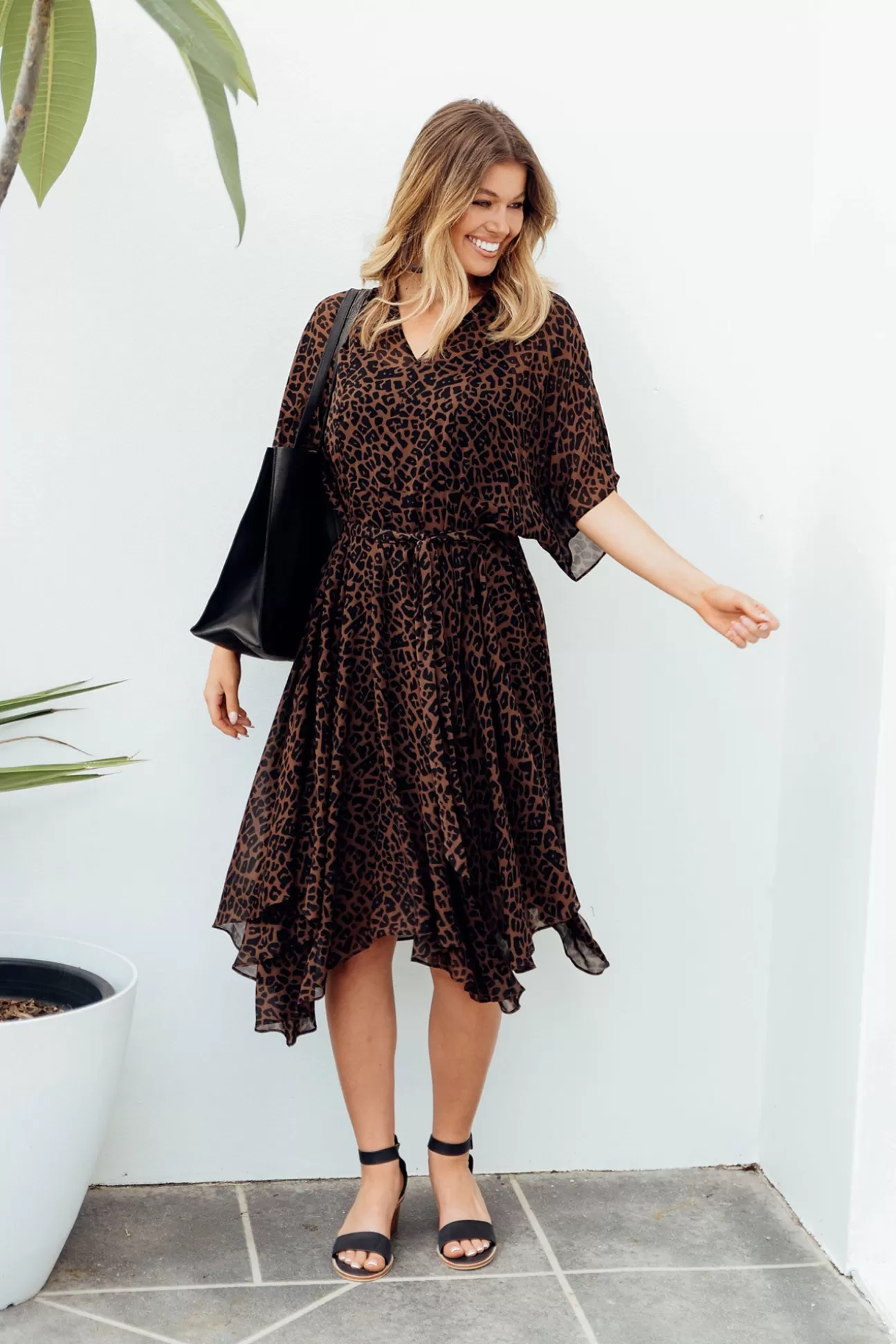 Fate Becker Beside You Brown Animal Dress Best Sale