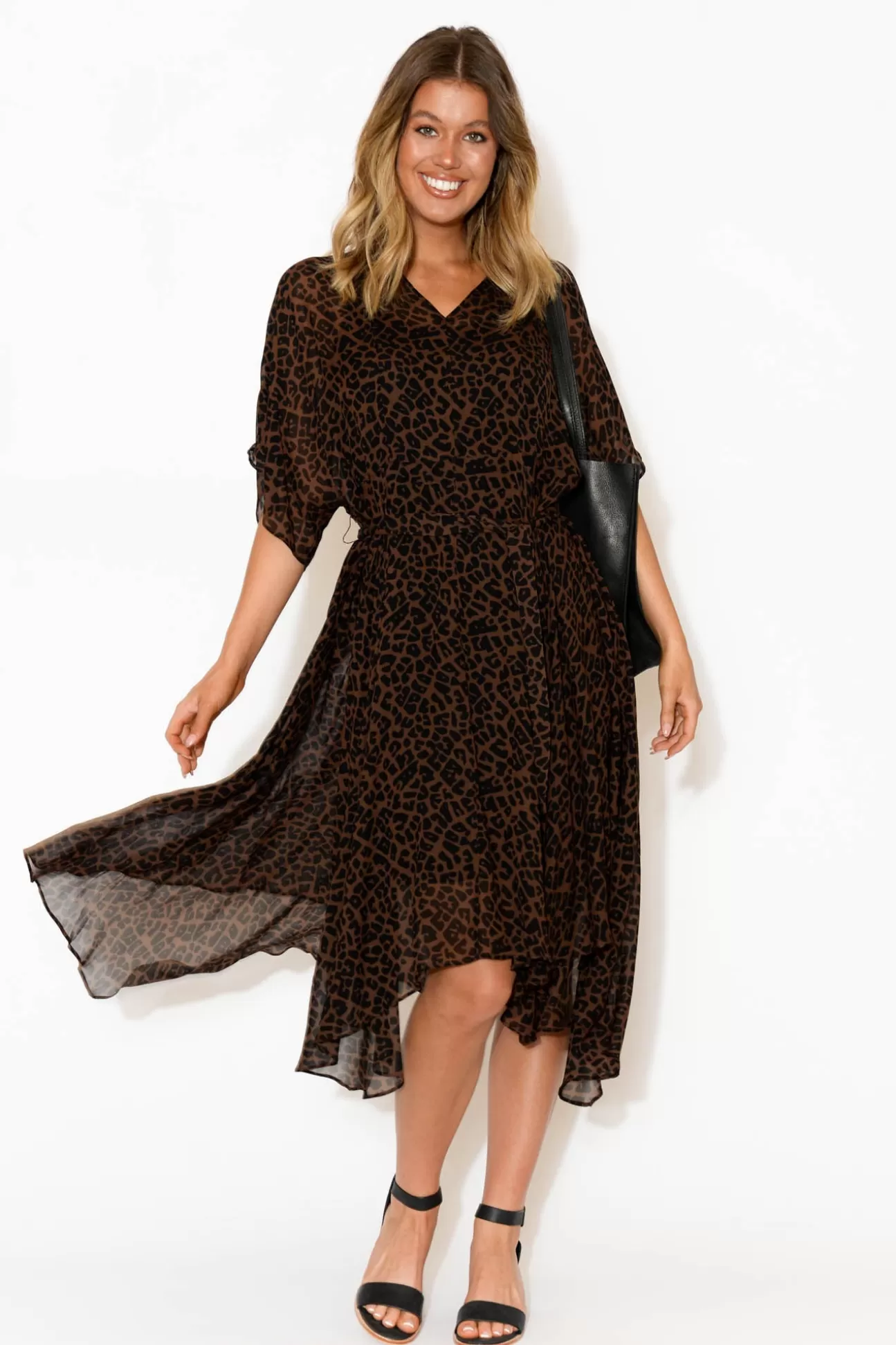 Fate Becker Beside You Brown Animal Dress Best Sale