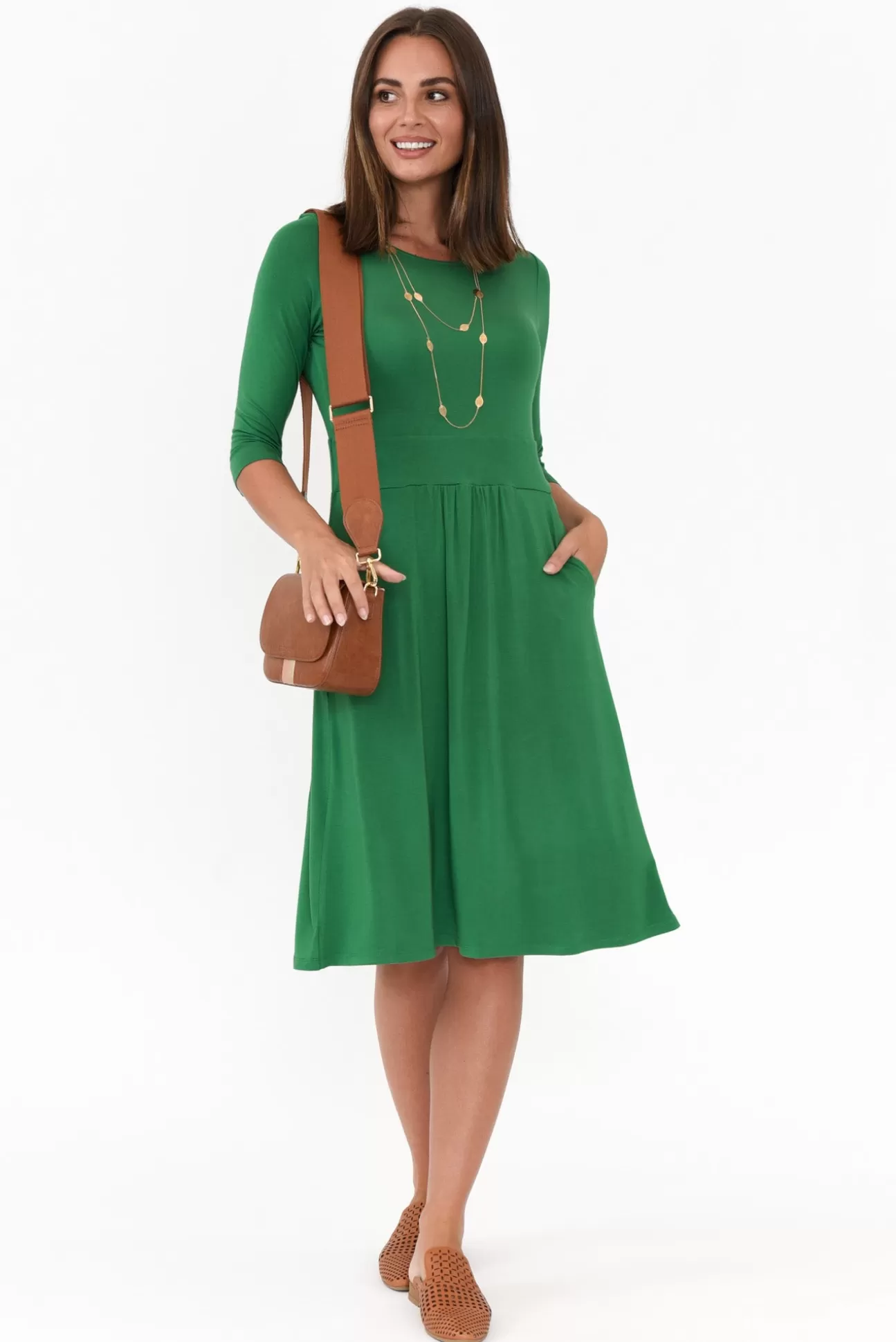 Bamboo Body Bethany Green Bamboo Pocket Dress Discount