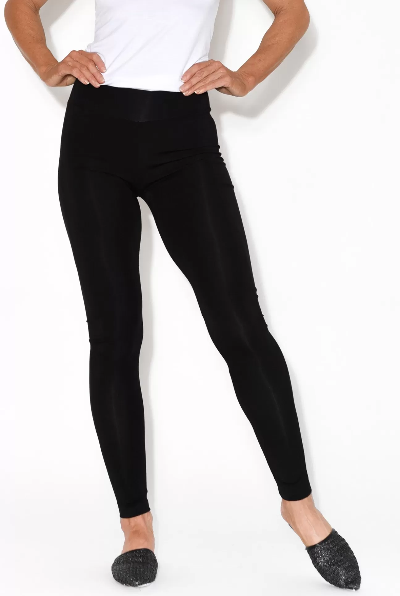 Lou Lou Black Bamboo Stretch Leggings Clearance