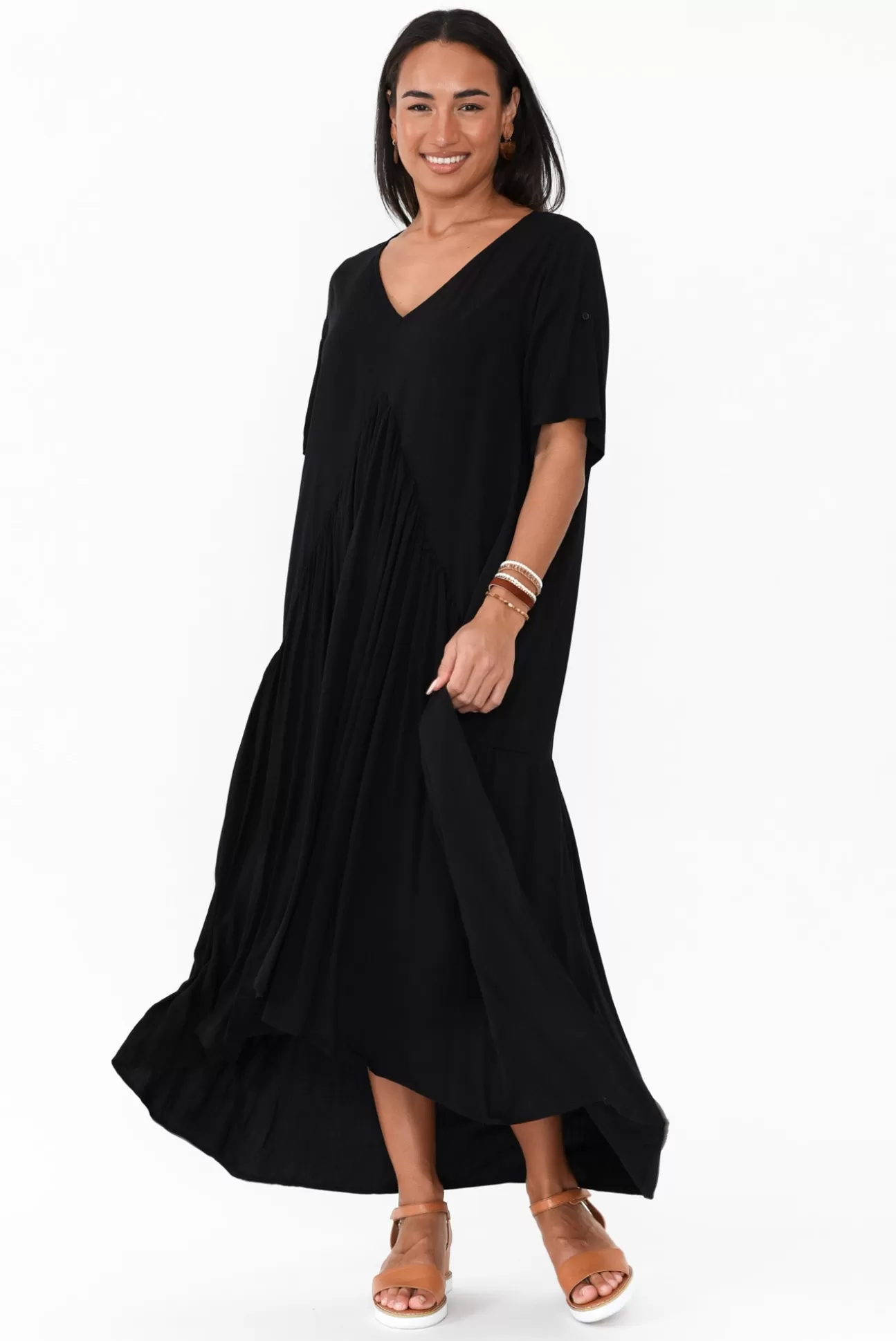 PQ Black Peak Maxi Dress Clearance