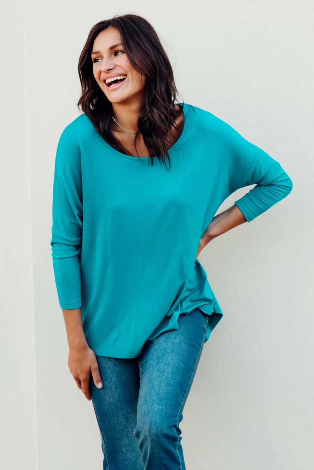 Betty Basics Blue Lagoon Milan 3/4 Sleeve Top Cheap