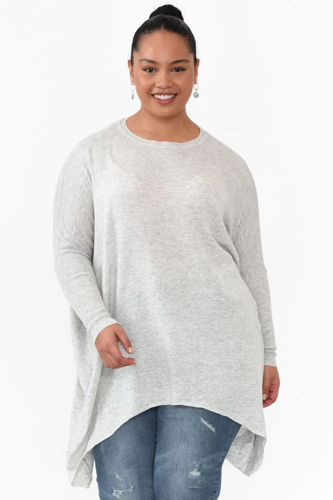 Boho Braxton Grey Knit Jumper Best Sale