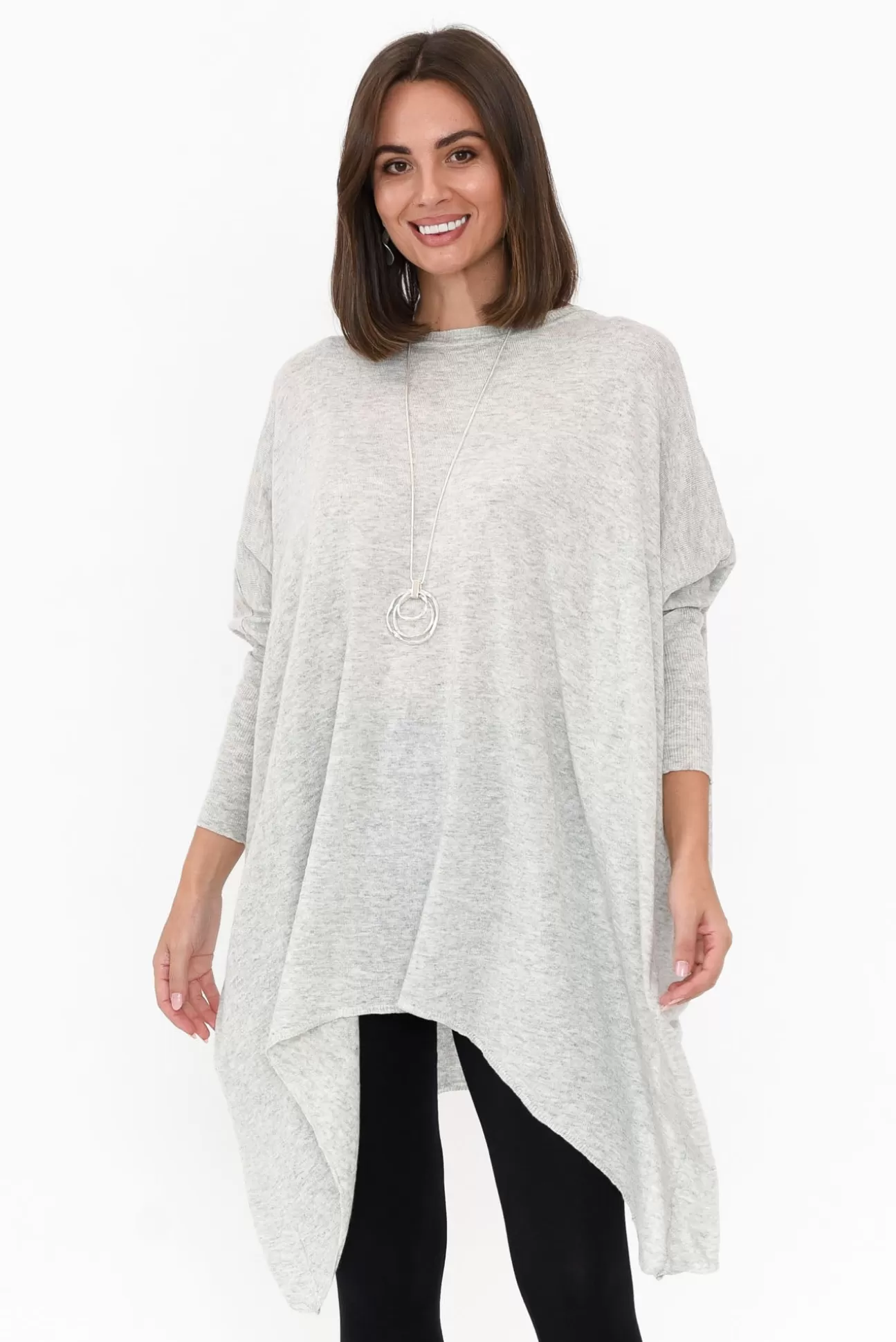 Boho Braxton Grey Knit Jumper Best Sale