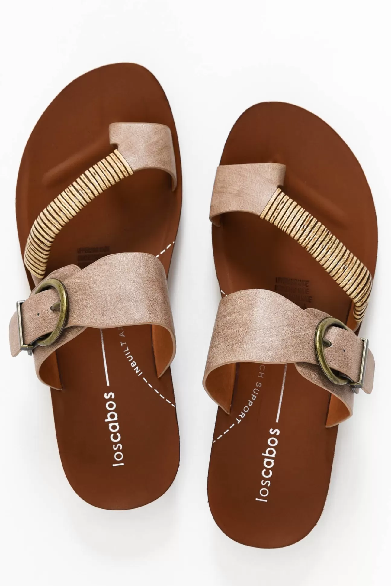 Los Cabos Bria Taupe Slide Flash Sale