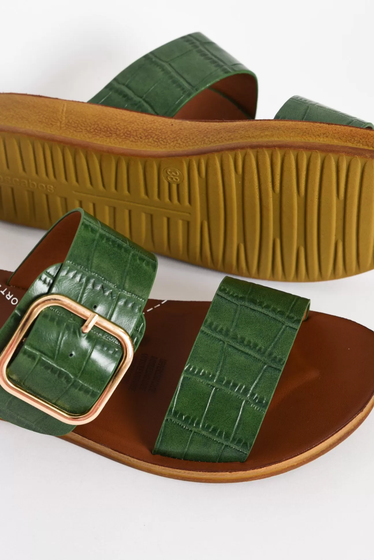 Los Cabos Briti Emerald Buckle Slide Best Sale