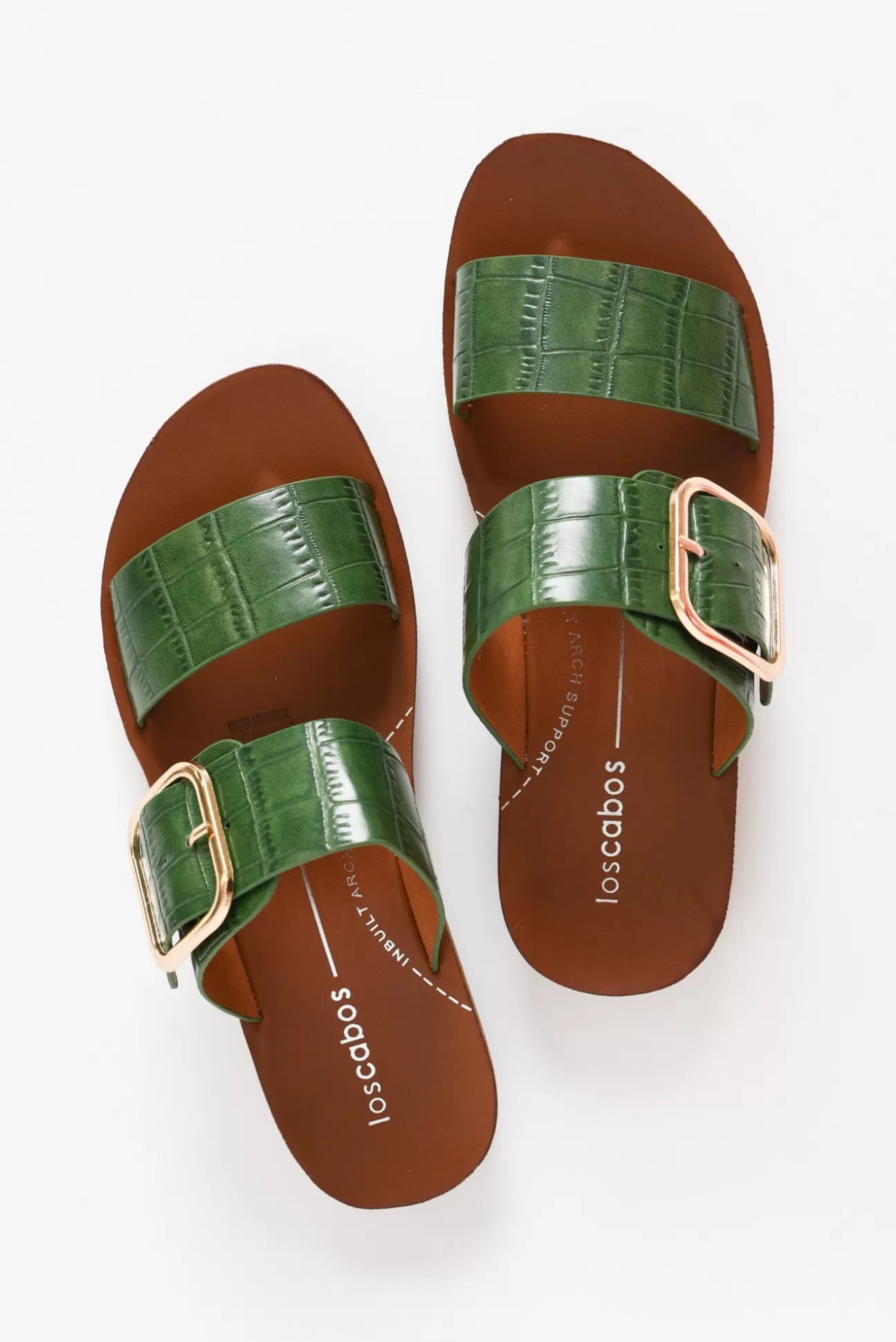 Los Cabos Briti Emerald Buckle Slide Best Sale