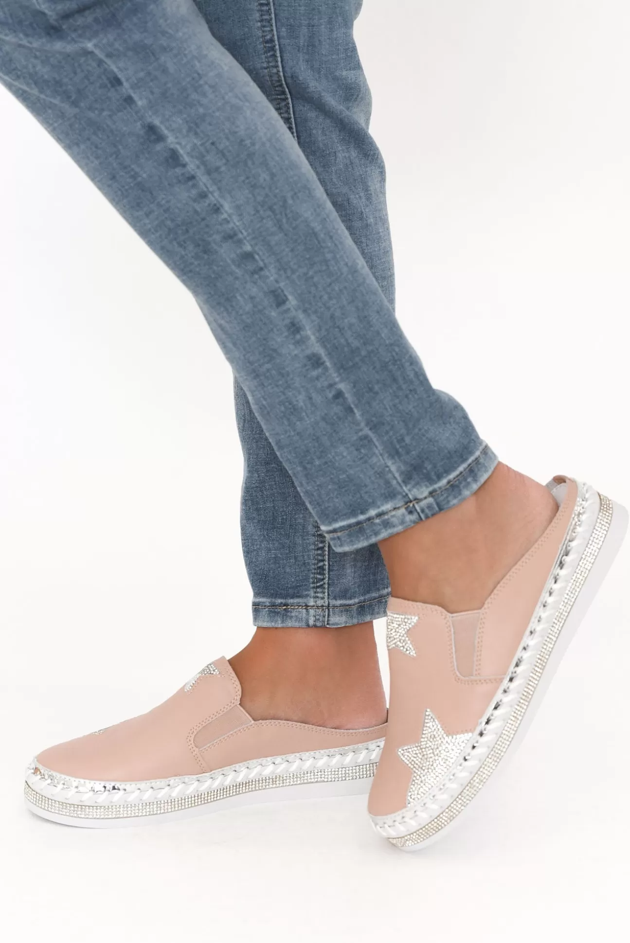 Lav-ish Brynn Blush Star Leather Mule Hot