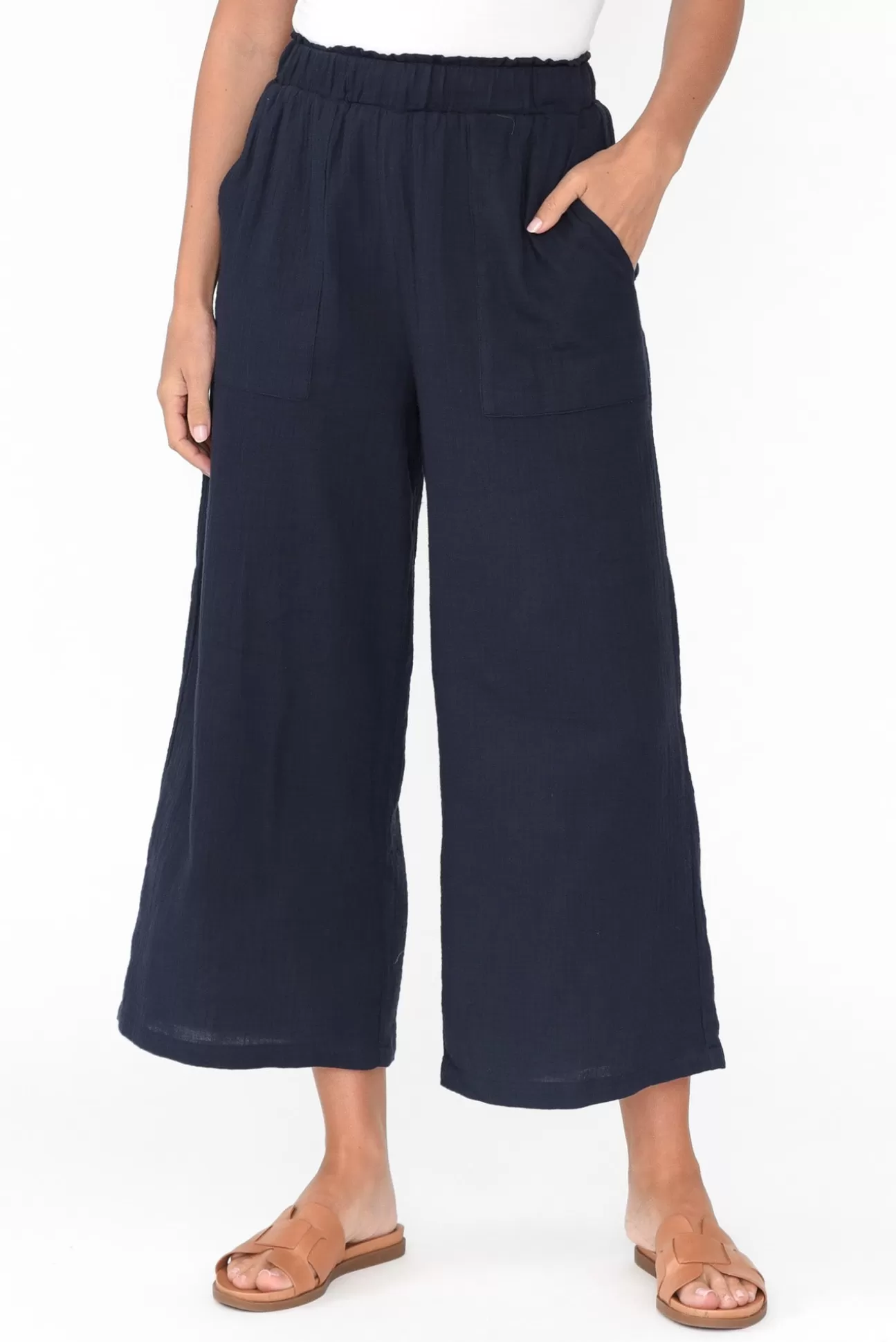 Threadz Byron Navy Cotton Pocket Pant Clearance