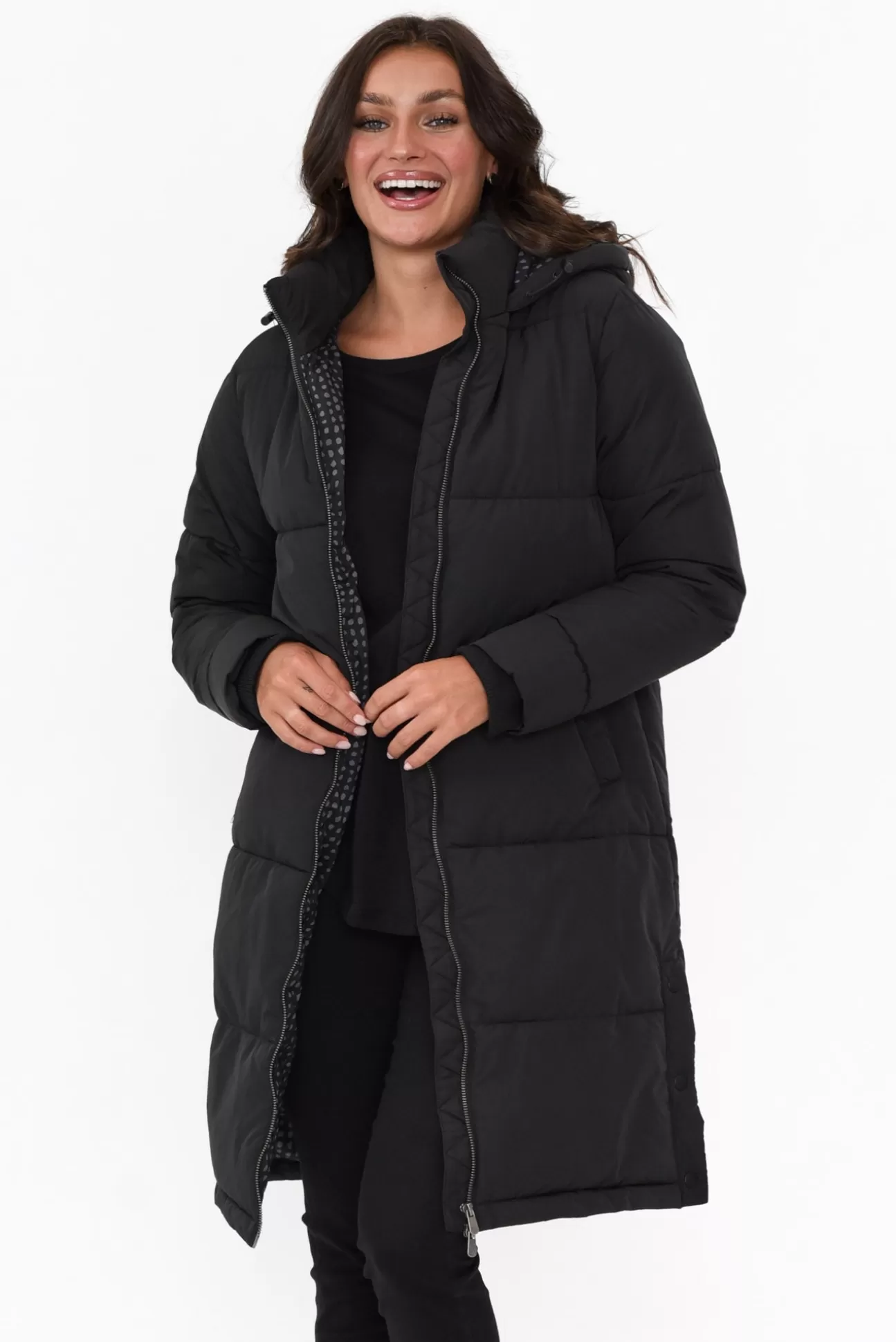 Foxwood Camelia Black Puffer Jacket Cheap