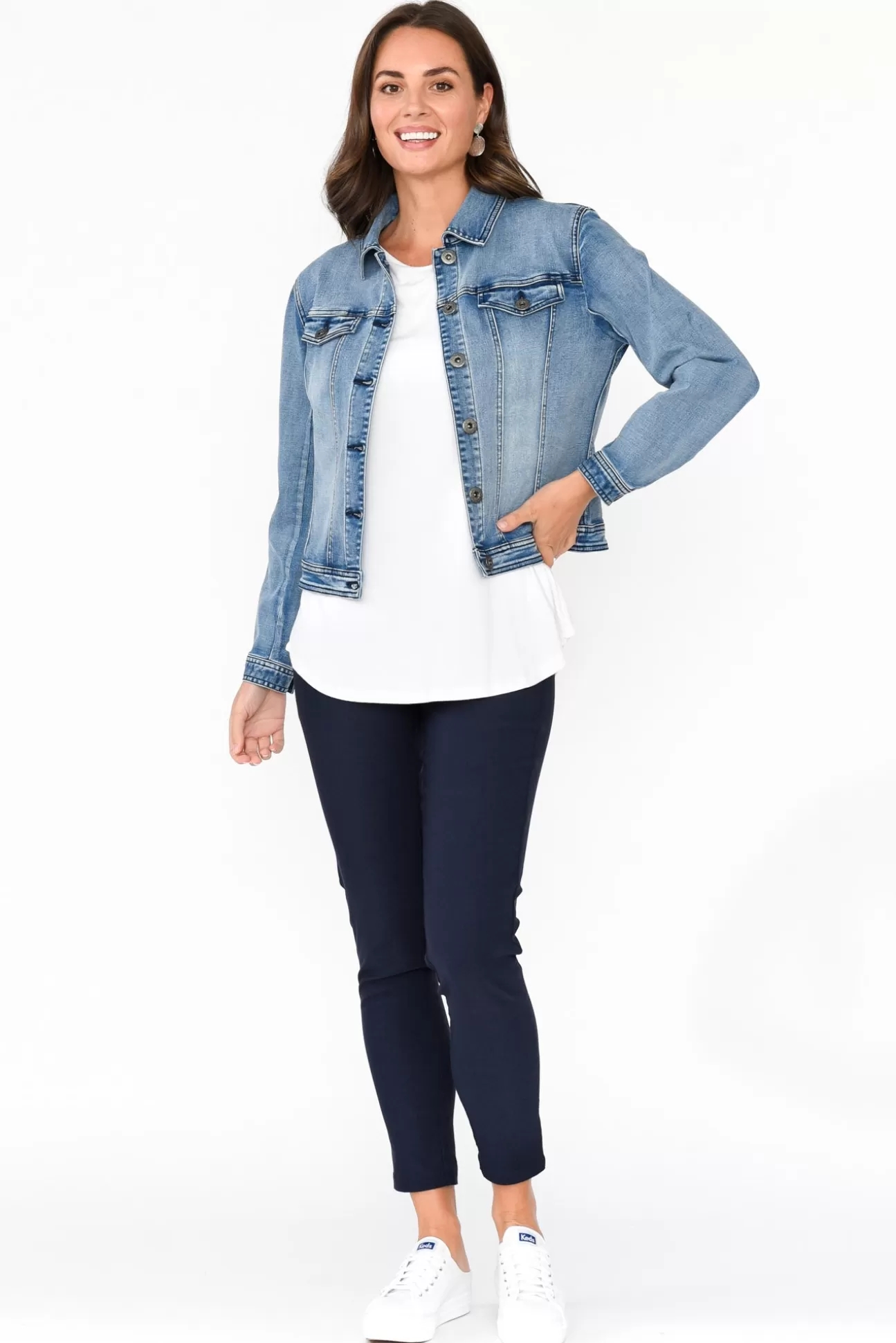 Cafe Latte Camille Blue Denim Jacket Fashion