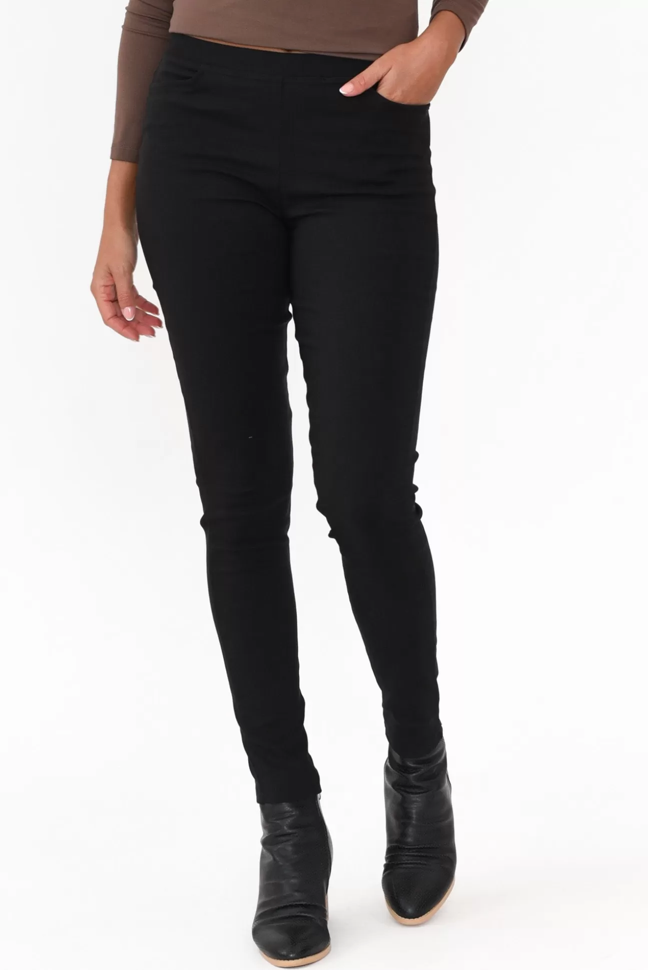 Willow Tree Carlos Black Fleece Stretch Pant Online