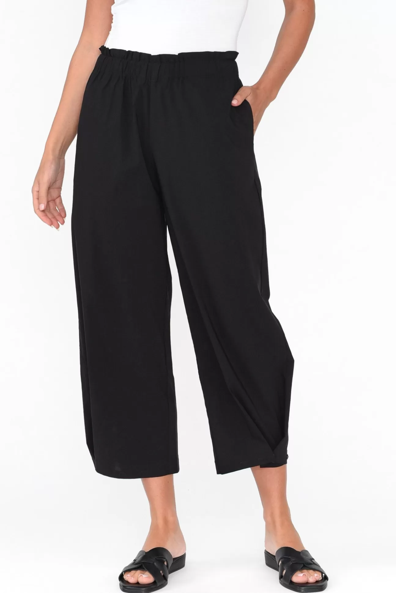 Clarity Carlton Black Convertible Cropped Pant Discount