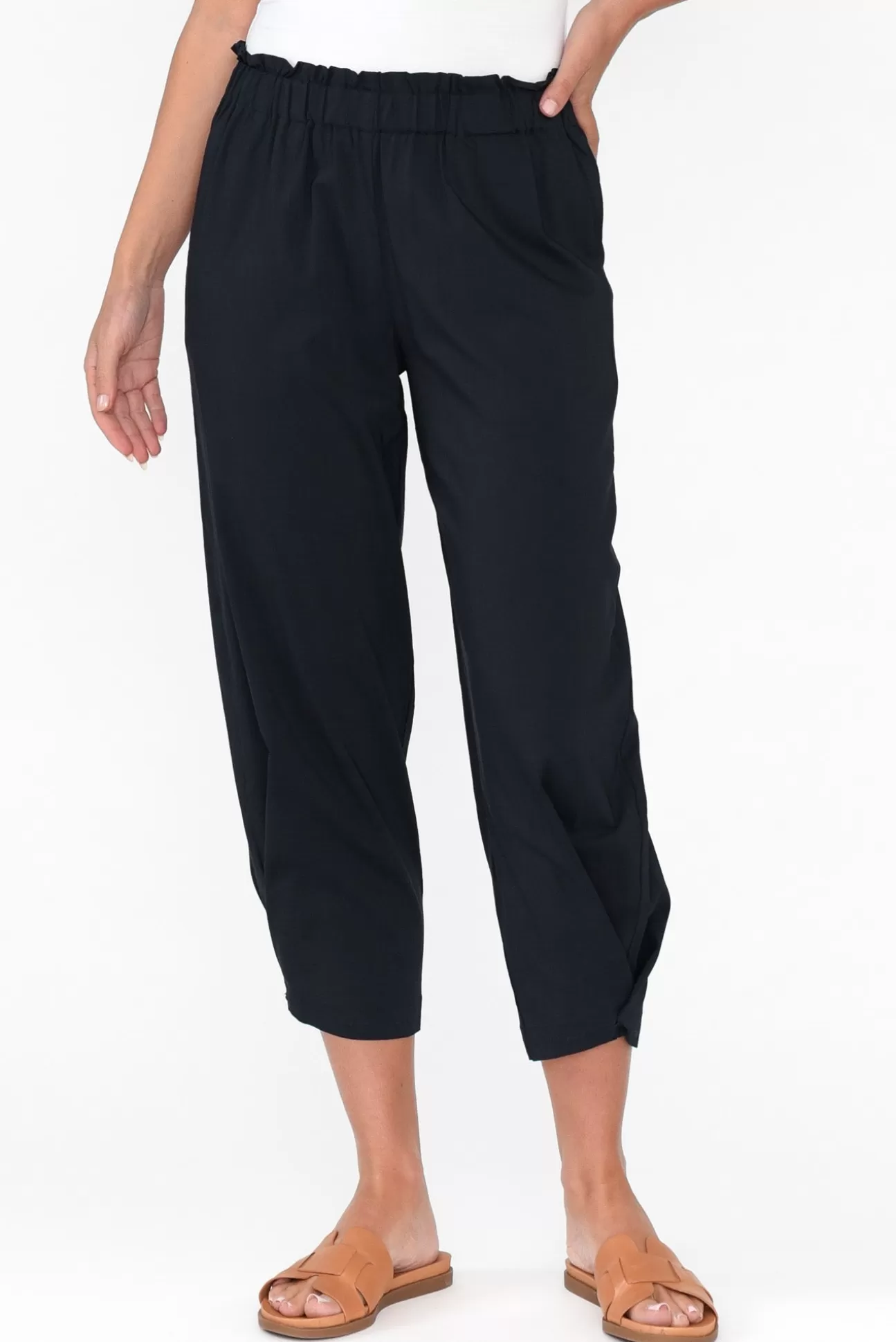 Clarity Carlton Navy Convertible Cropped Pant New