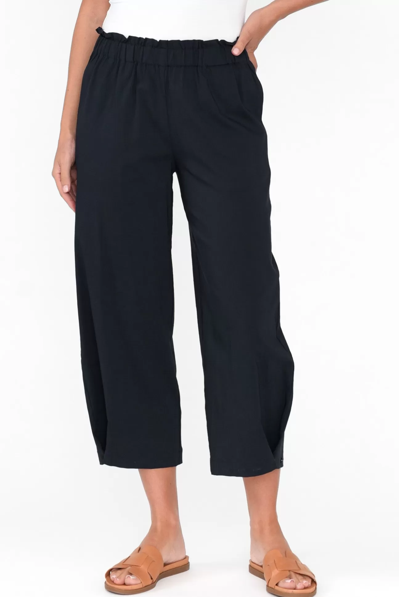 Clarity Carlton Navy Convertible Cropped Pant New