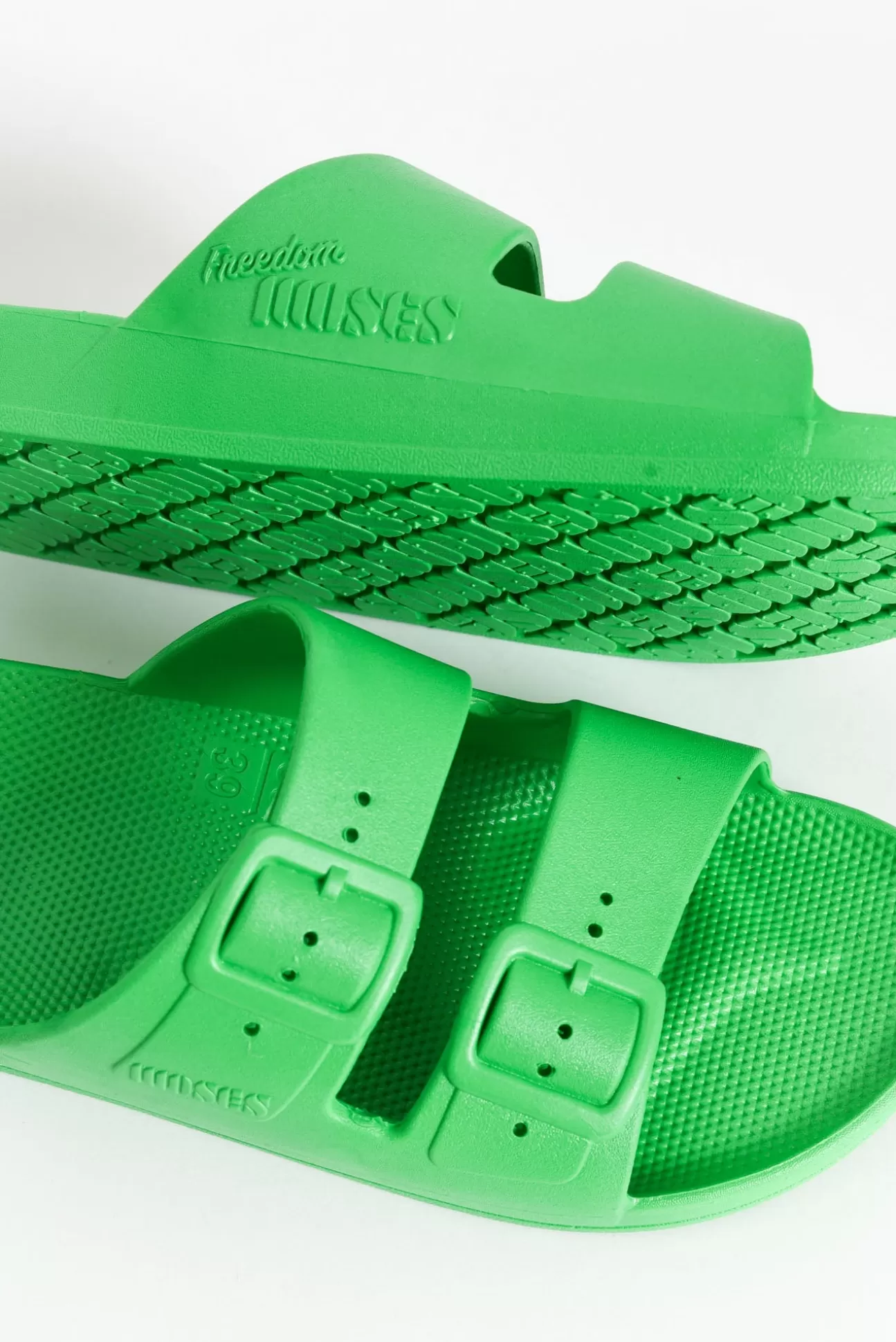 Freedom Moses Carter Green Vegan Slides Sale