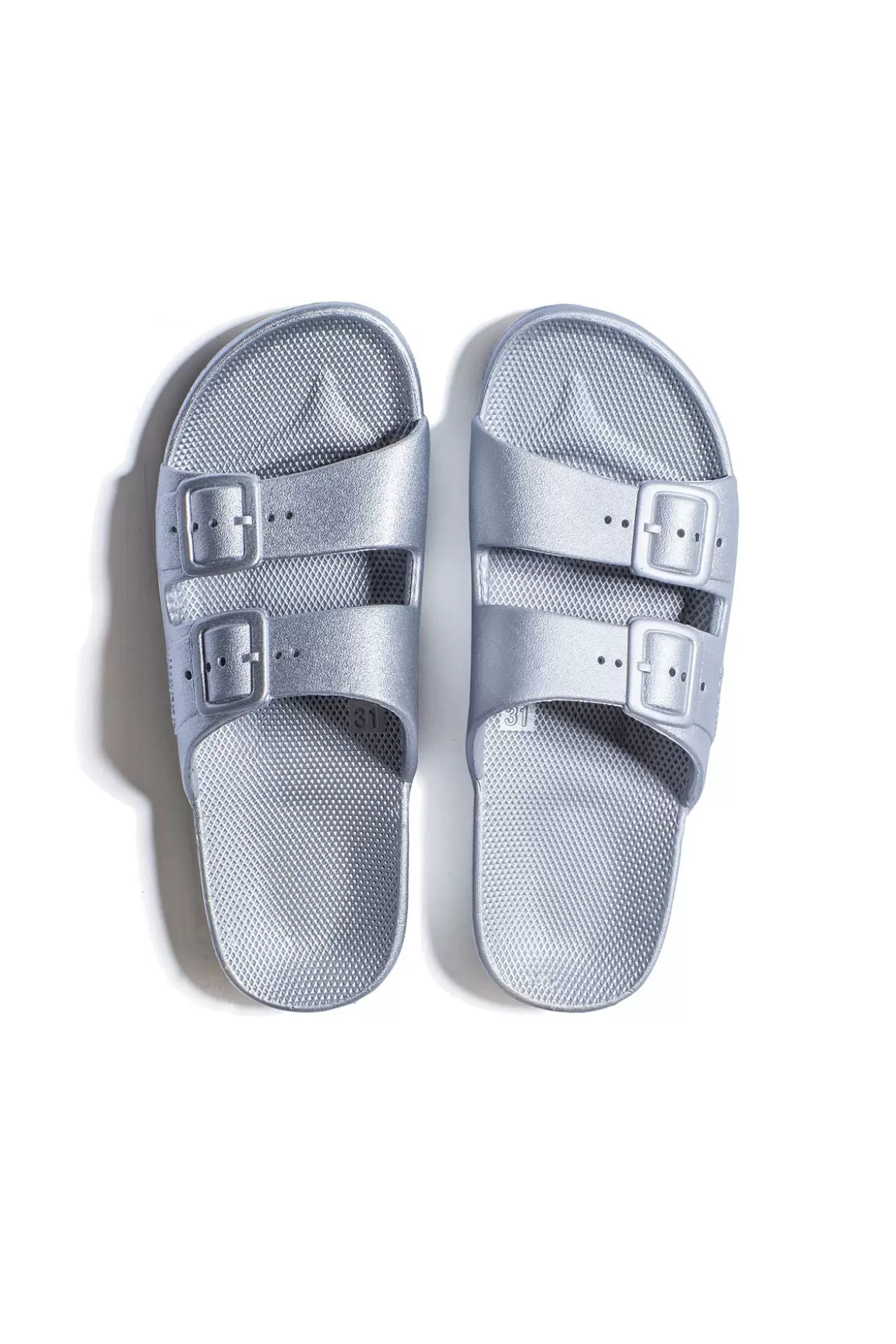 Freedom Moses Carter Silver Vegan Slides Sale