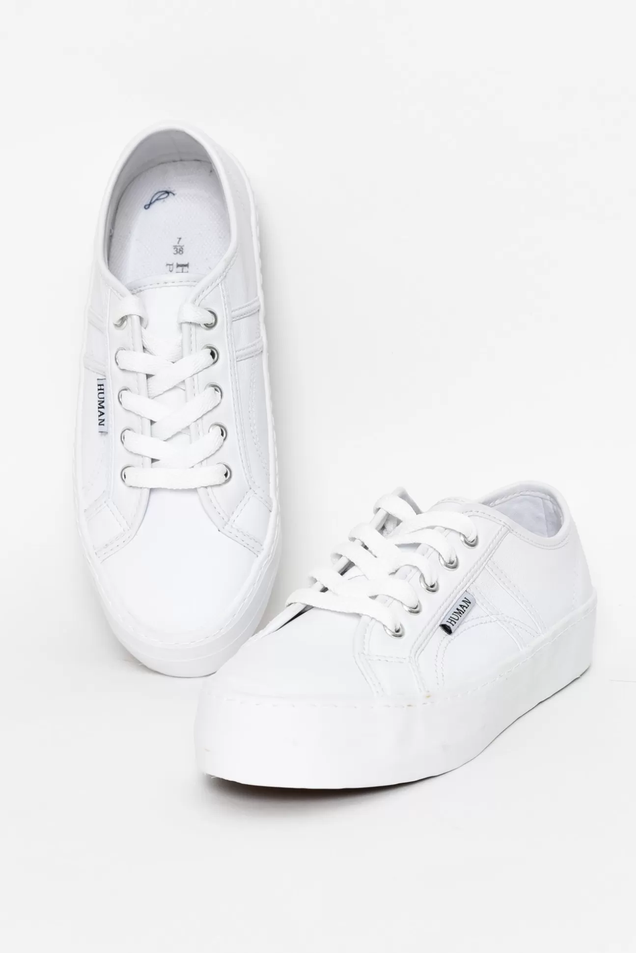 Human Shoes Cass White Leather Sneaker Cheap