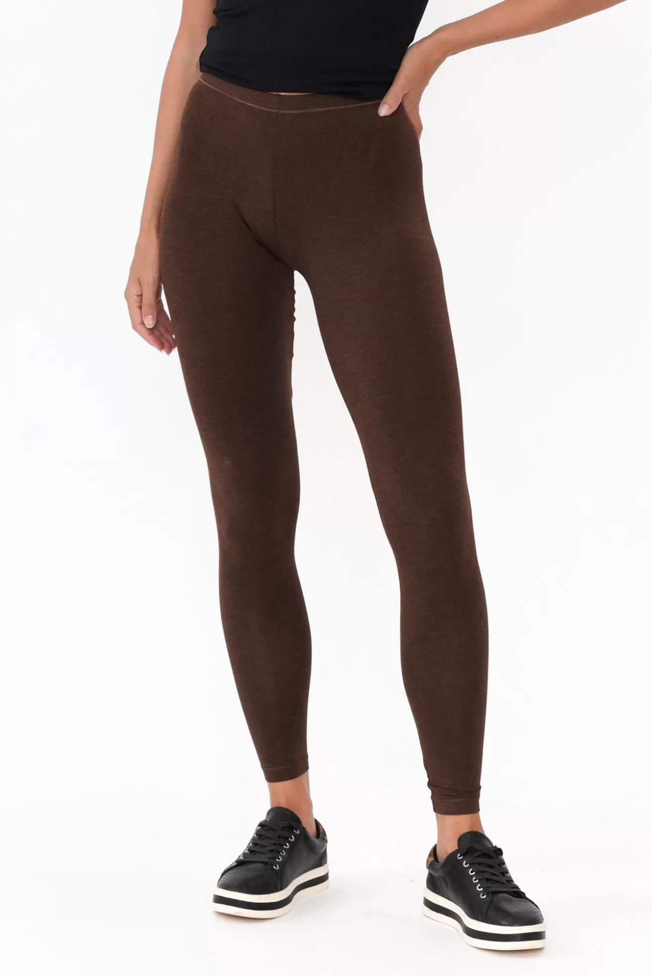 Tani Chocolate Marle Micro Modal Stretch Legging Best Sale