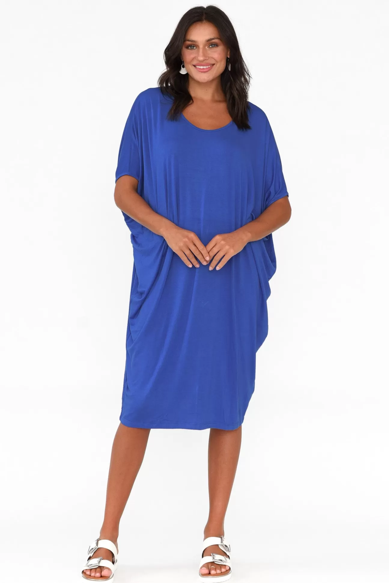 Betty Basics Cobalt Maui Dress New