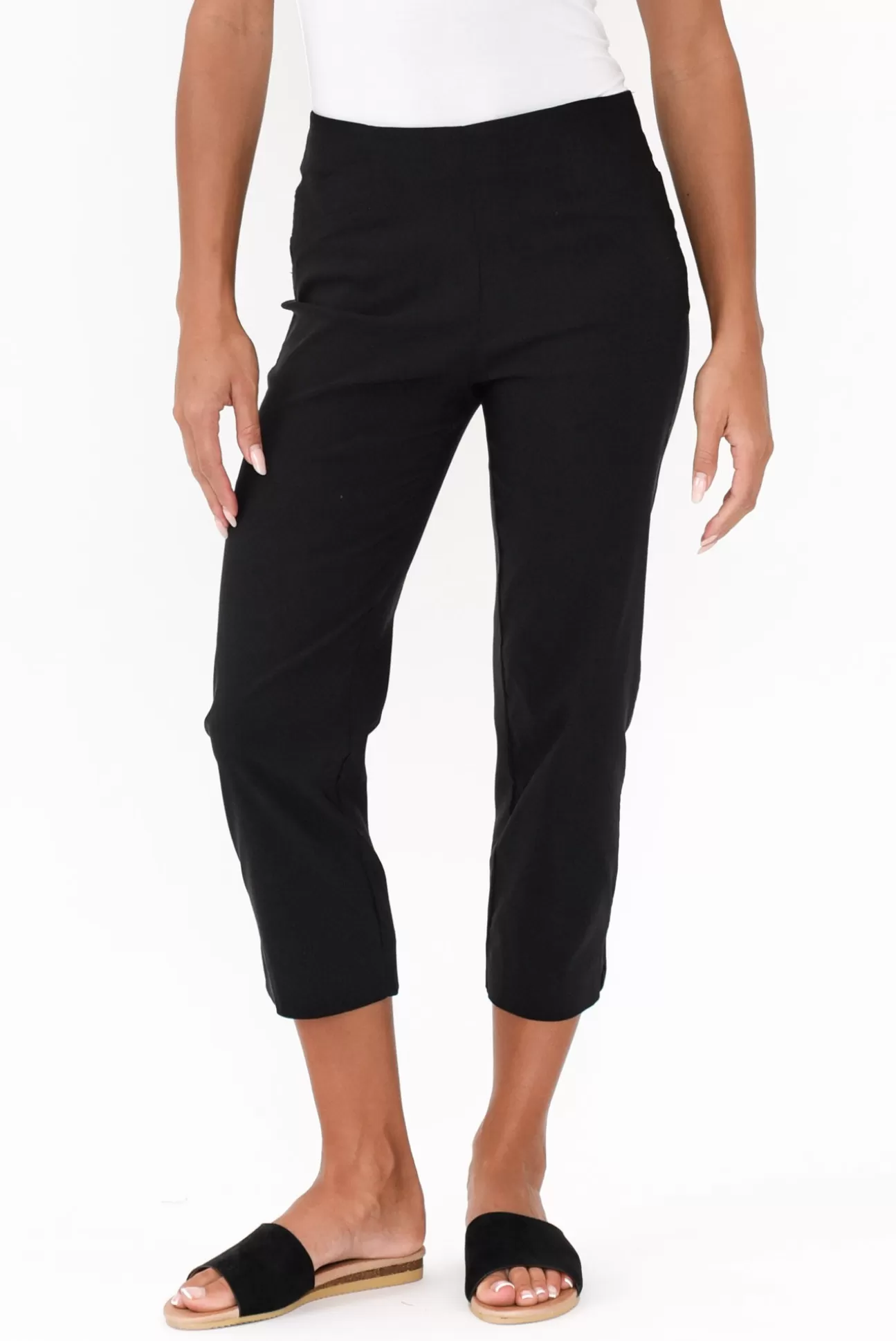 Threadz Cody Black Straight Leg Stretch Pant New