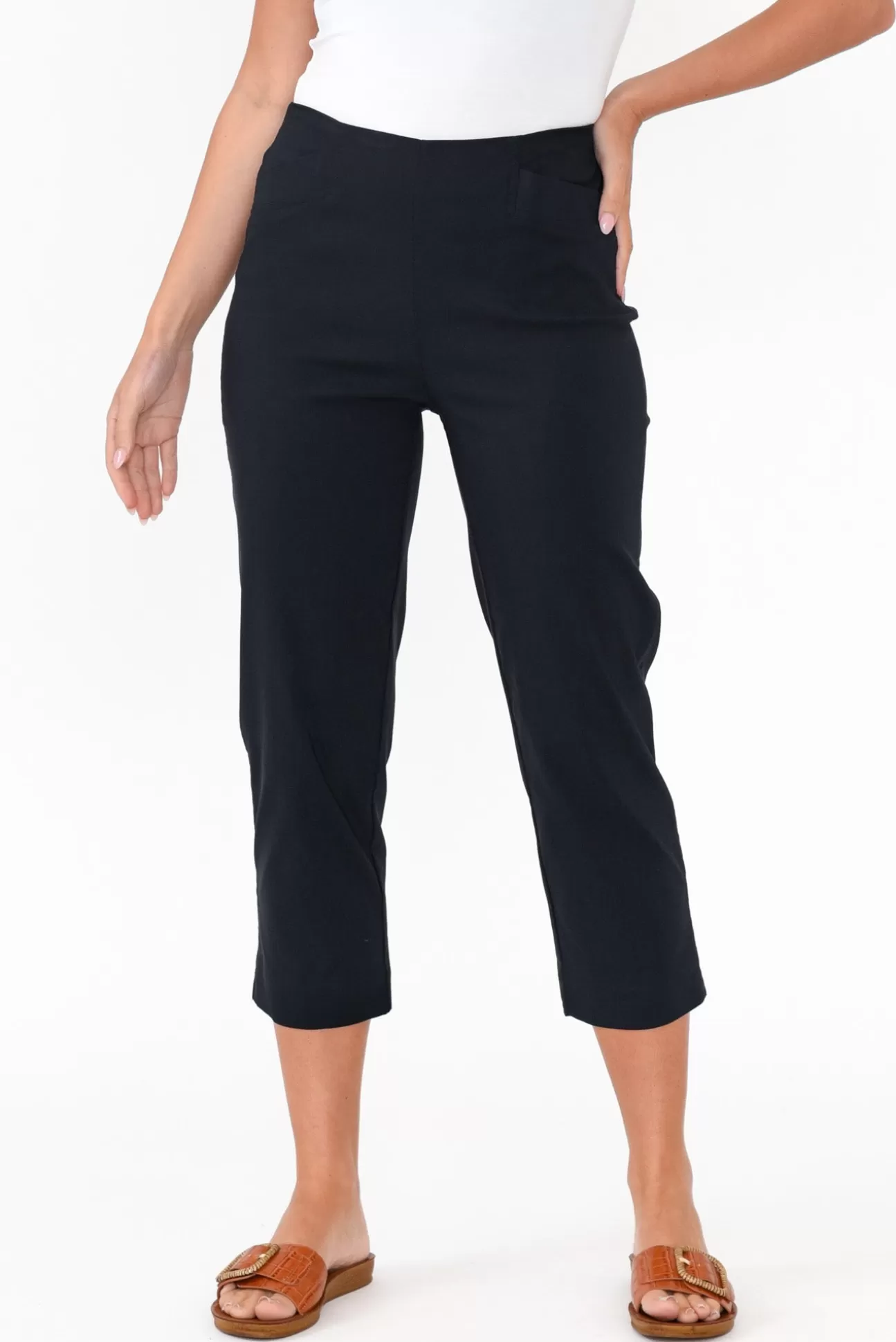 Threadz Cody Navy Straight Leg Stretch Pant Best Sale