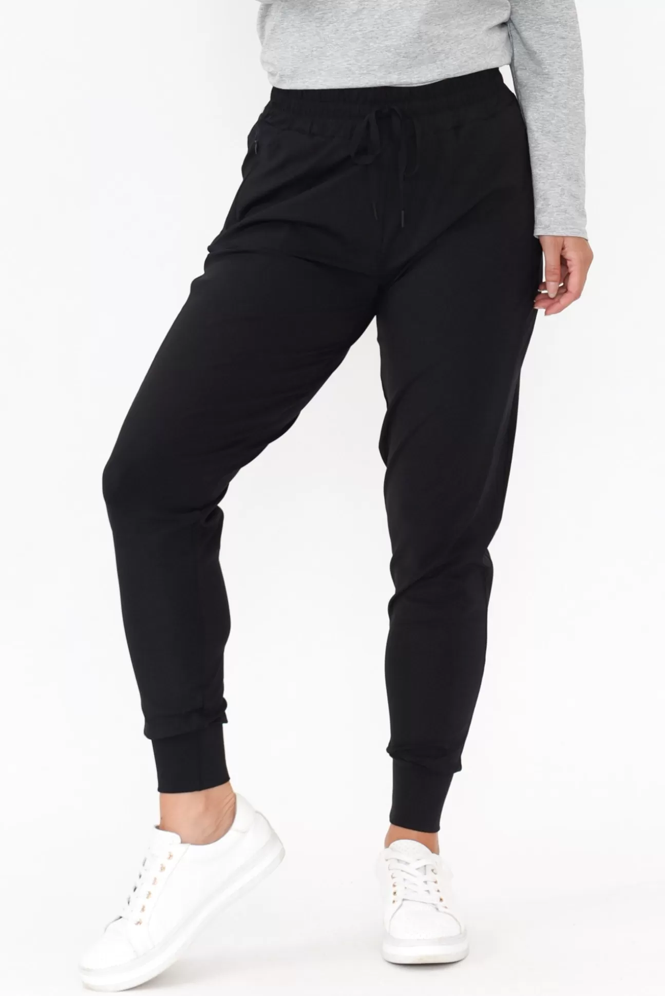 Betty Basics Collins Black Tie Waist Jogger Pant Sale