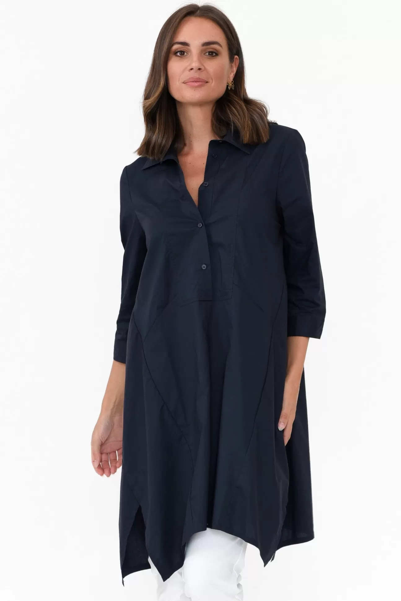 Tirelli Colson Navy Cotton Tunic Fashion