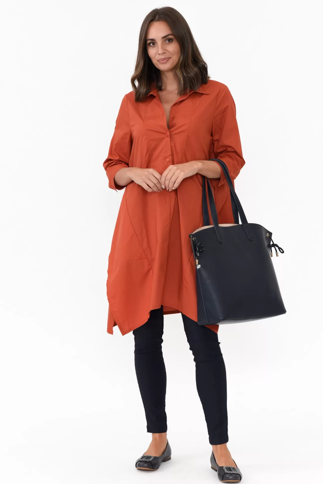 Tirelli Colson Rust Cotton Tunic Discount