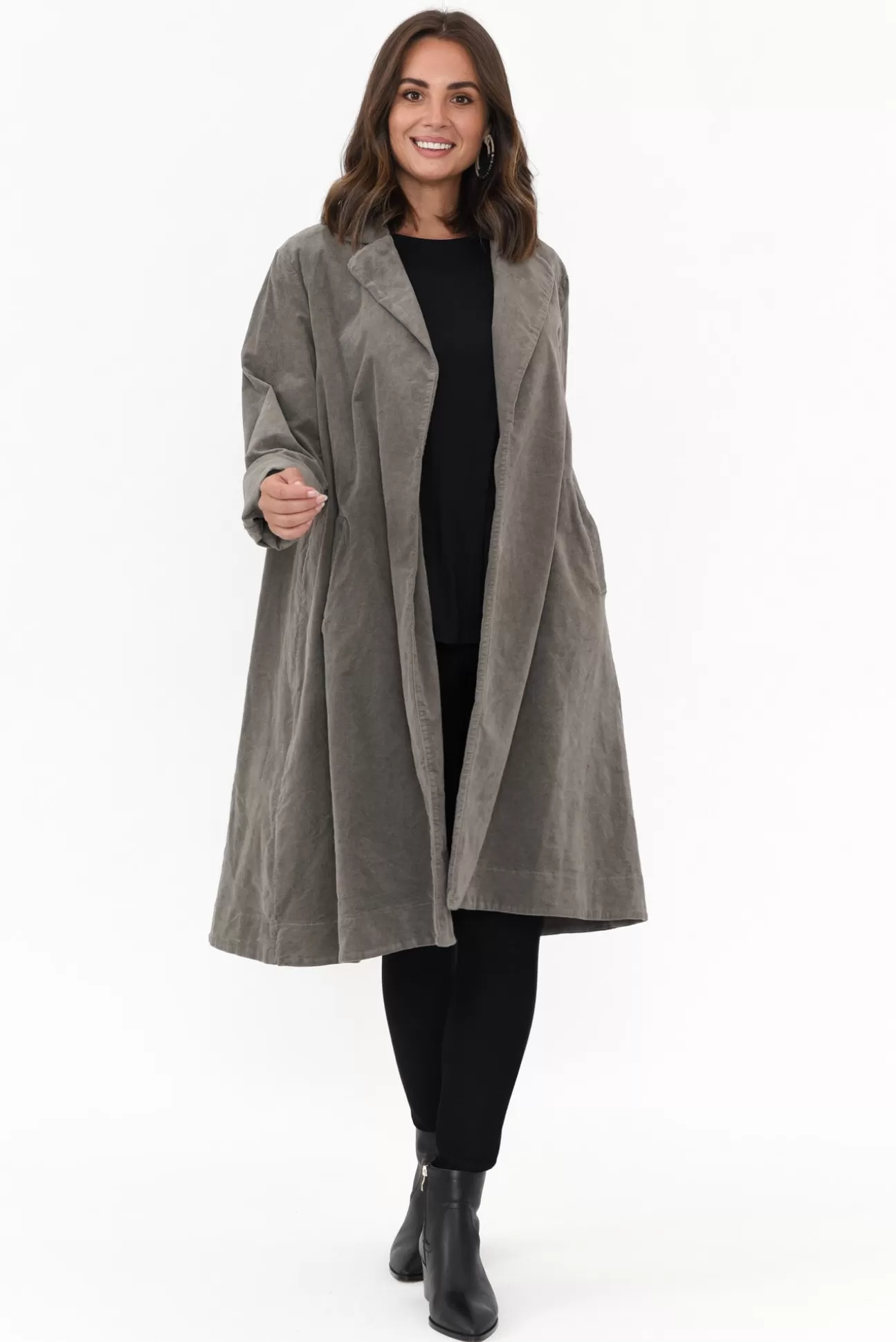 Italian Closet Copenhagen Taupe Velvet Coat Store