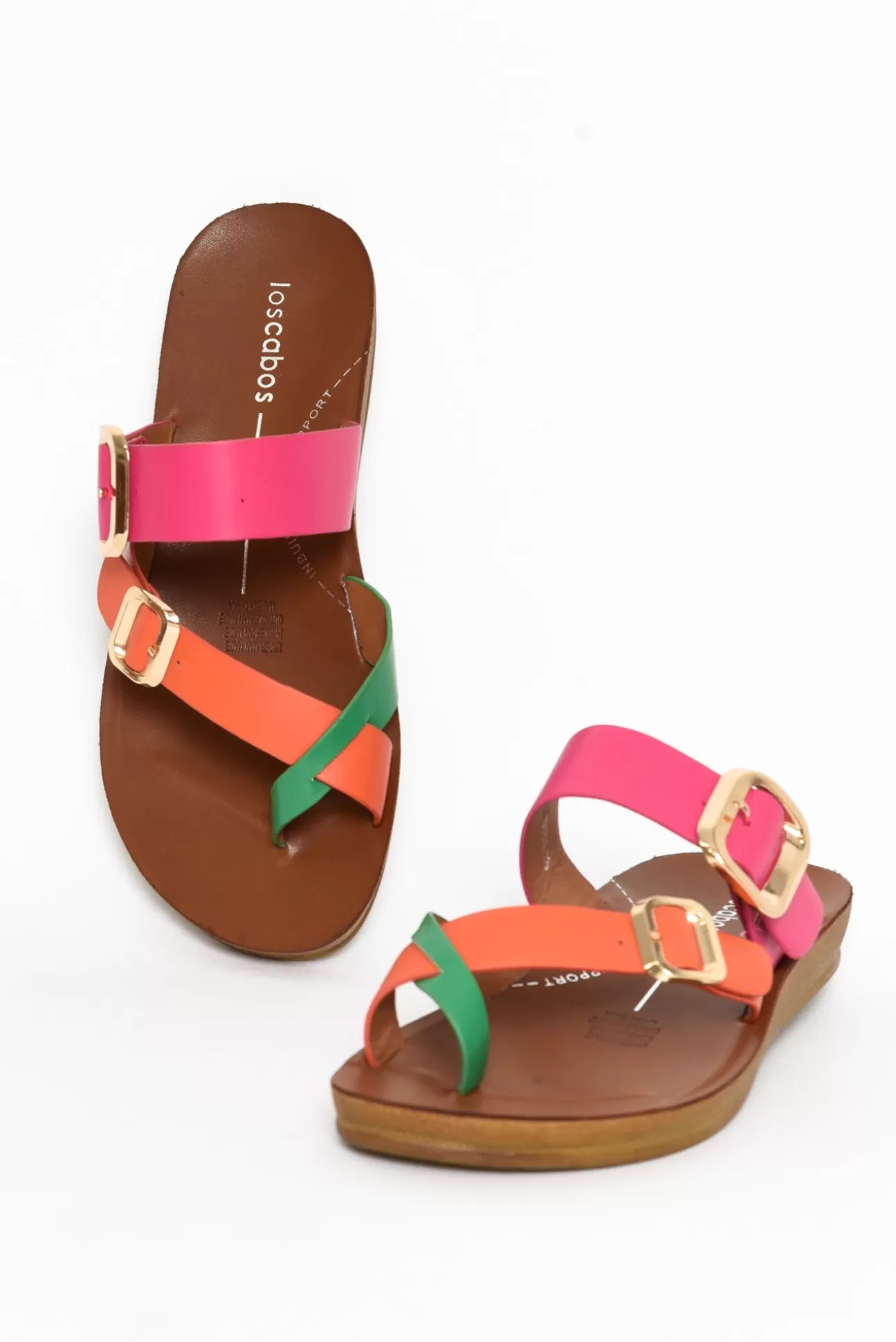 Los Cabos Dany Pink Tropical Buckle Slide Store