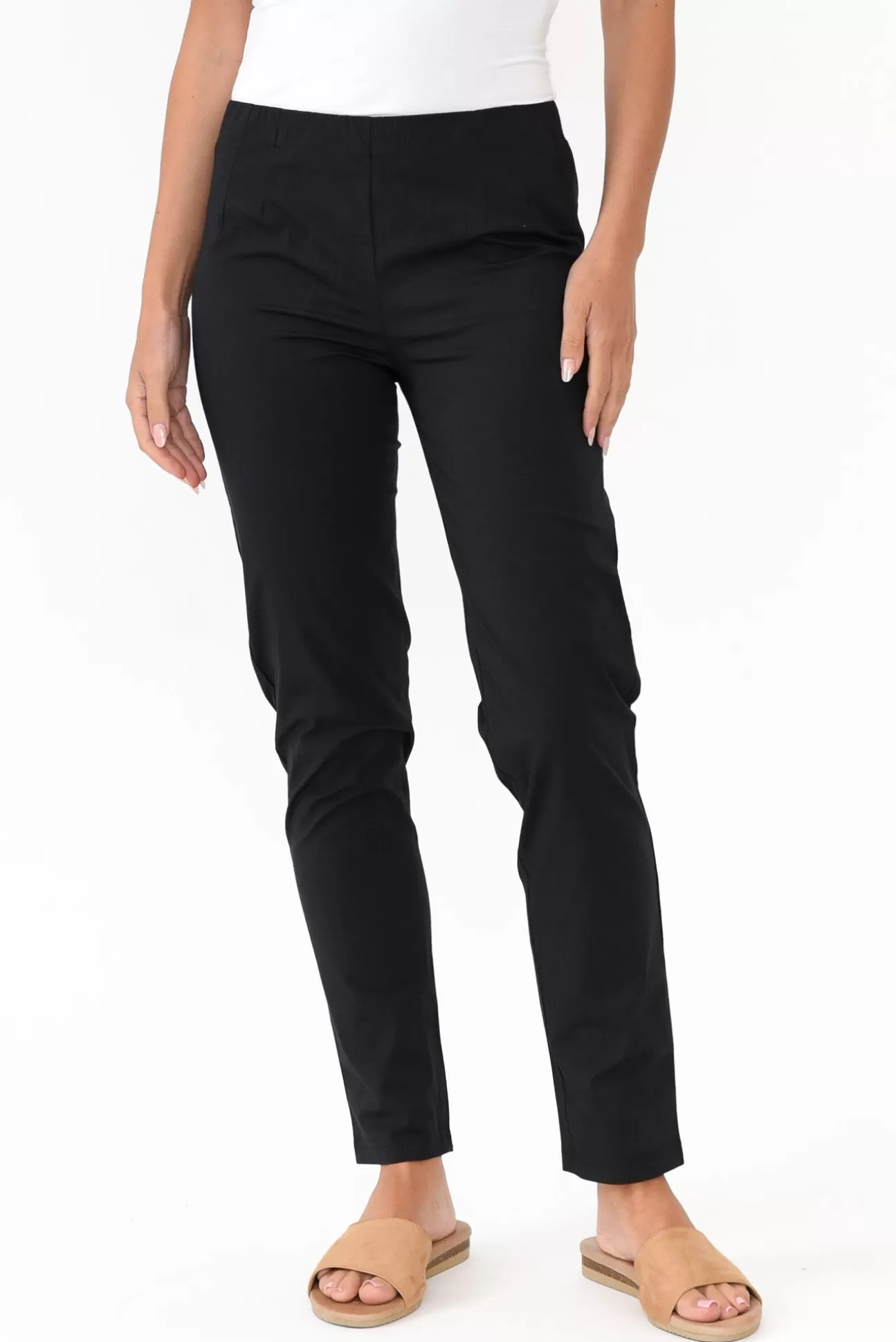 Orientique Devon Black Cotton Stretch Pant Clearance