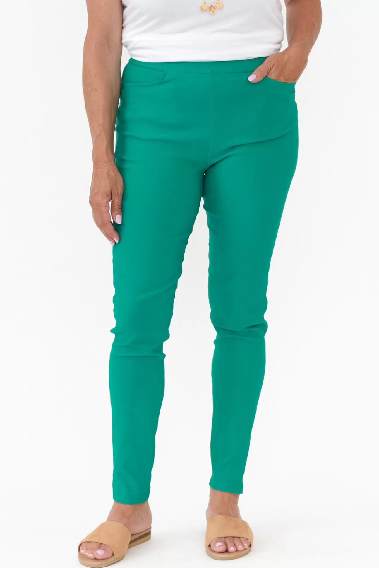 Willow Tree Dixon Teal Cotton Stretch Pant Store