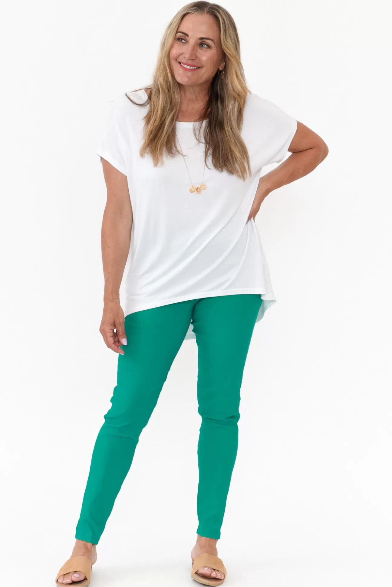 Willow Tree Dixon Teal Cotton Stretch Pant Store