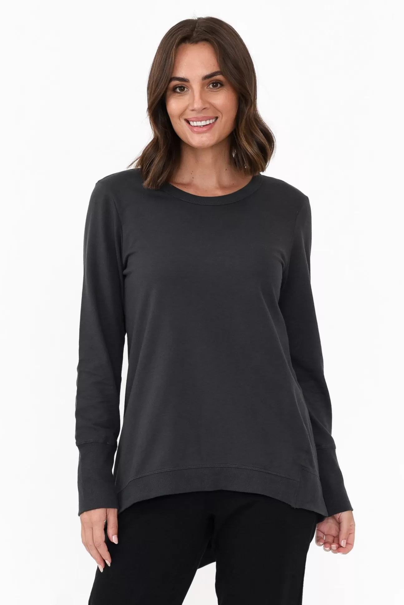 Betty Basics Dolly Charcoal Cotton Jumper Hot