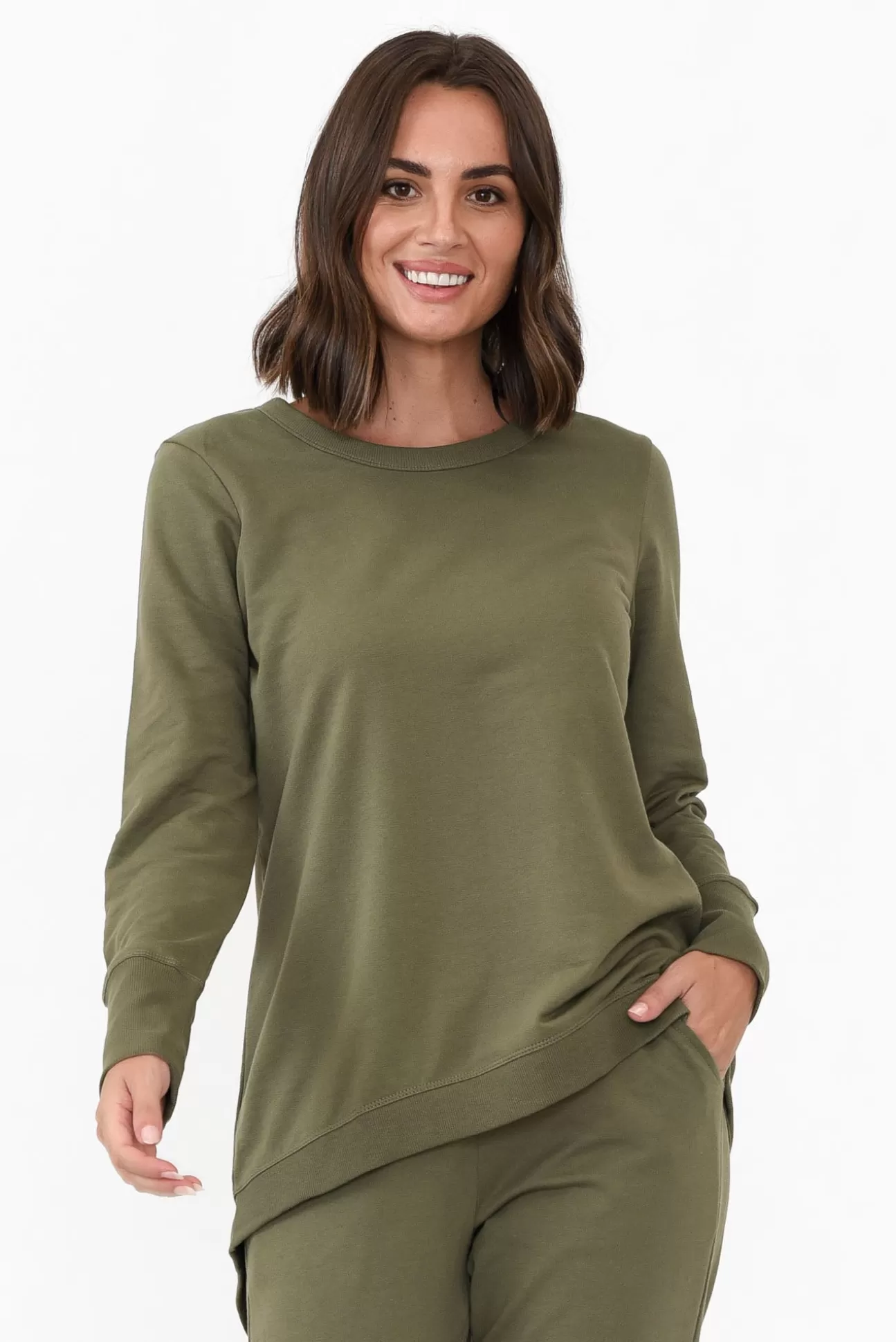 Betty Basics Dolly Khaki Cotton Jumper Hot