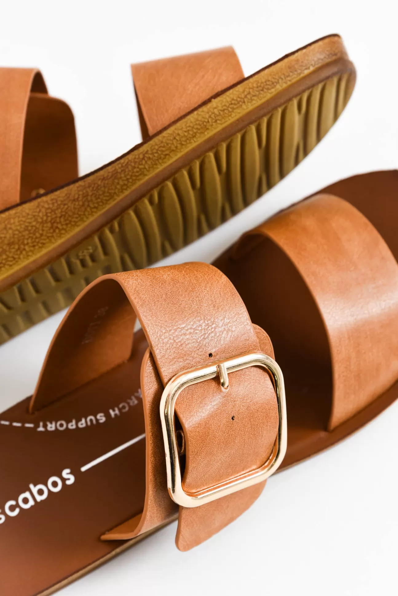 Los Cabos Doti Tan Buckle Slide Hot