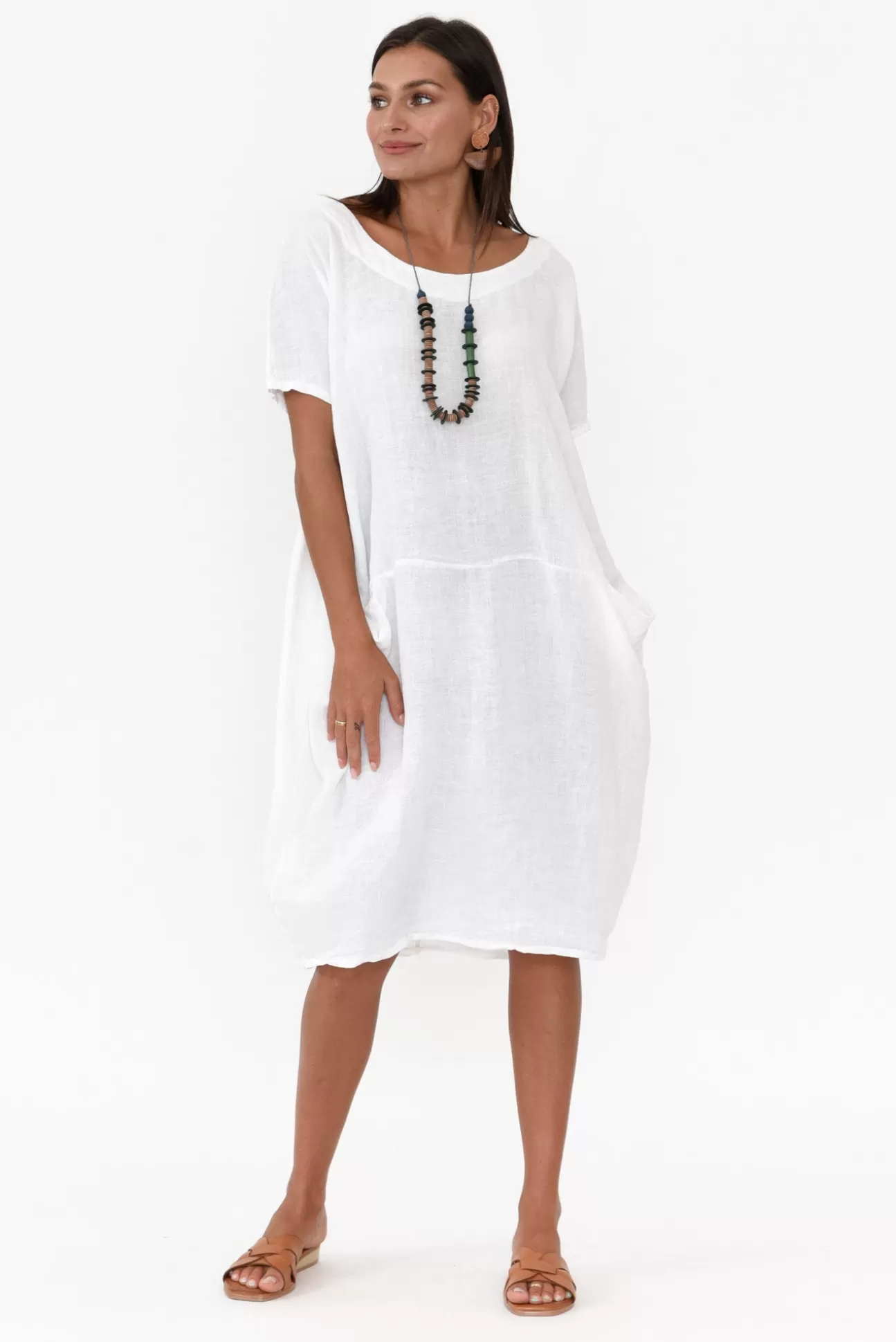 Talia Benson Ella White Linen Dress Best Sale