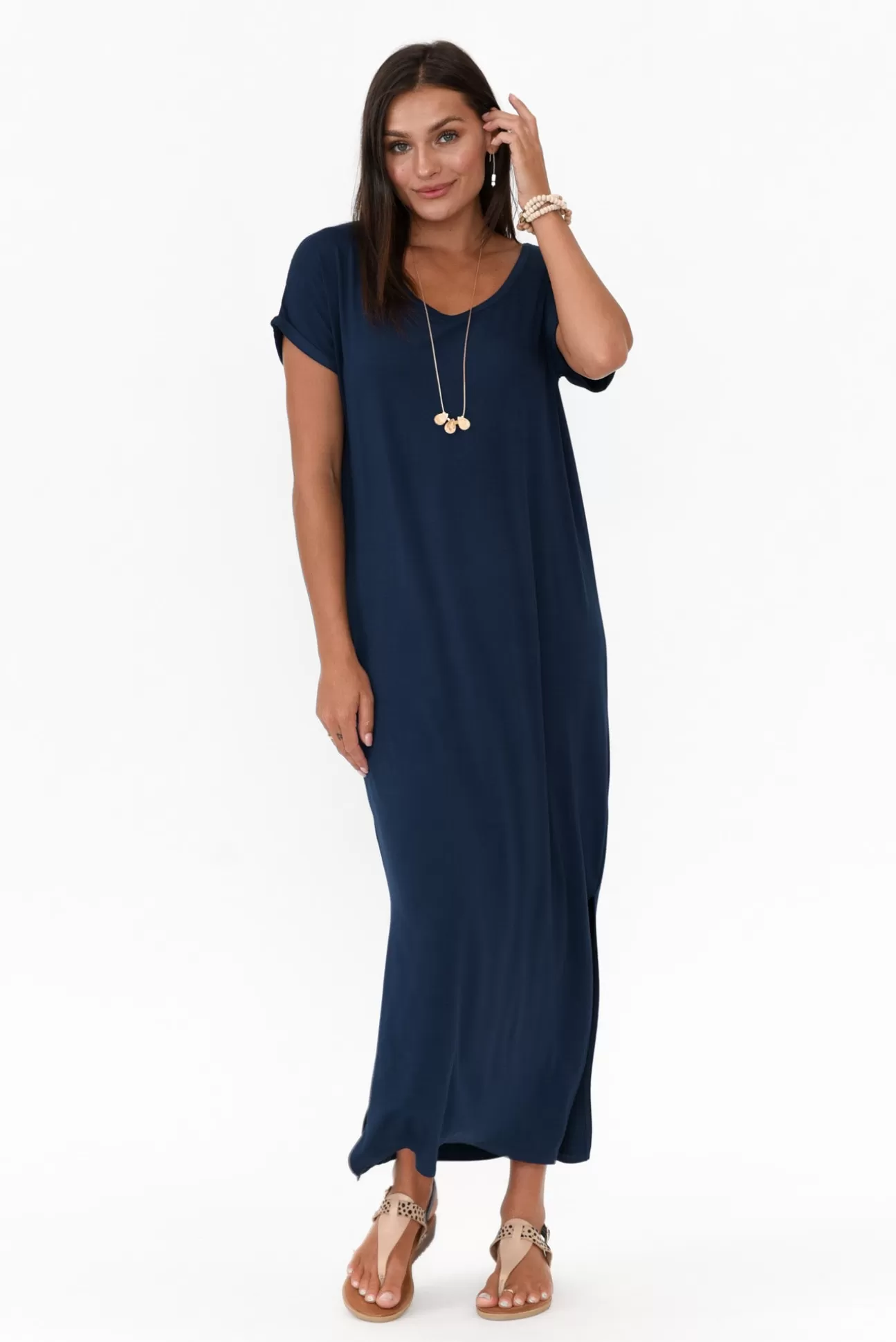 Bamboo Body Elsie Navy Bamboo Dress Clearance