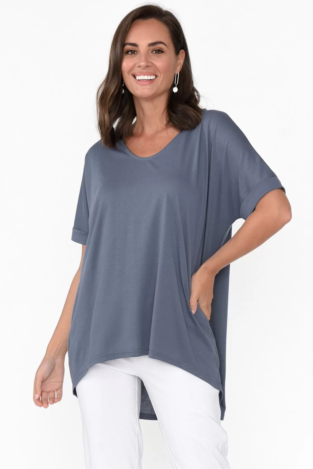 Tirelli Emiko Steel Drape Cotton Top Cheap