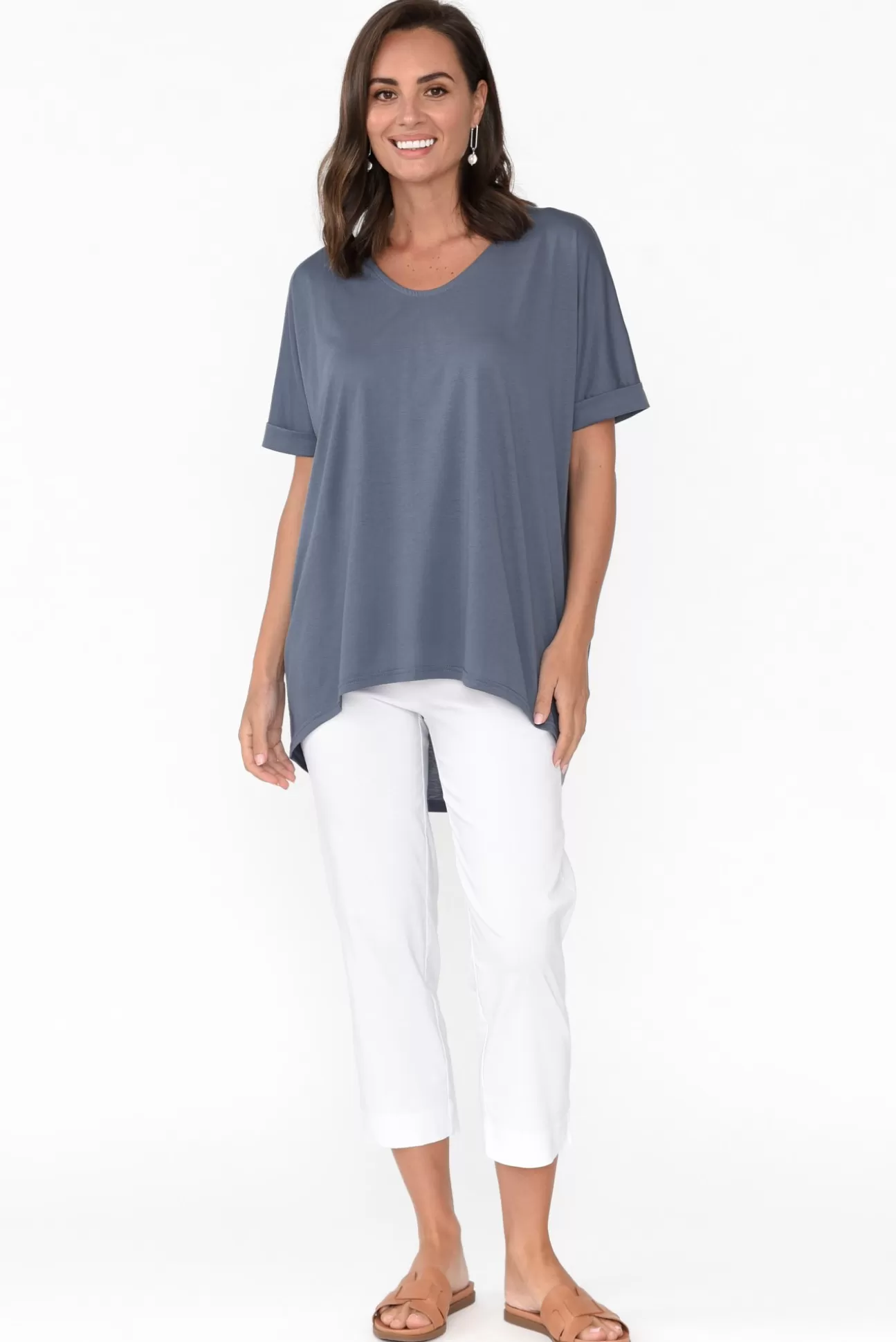 Tirelli Emiko Steel Drape Cotton Top Cheap